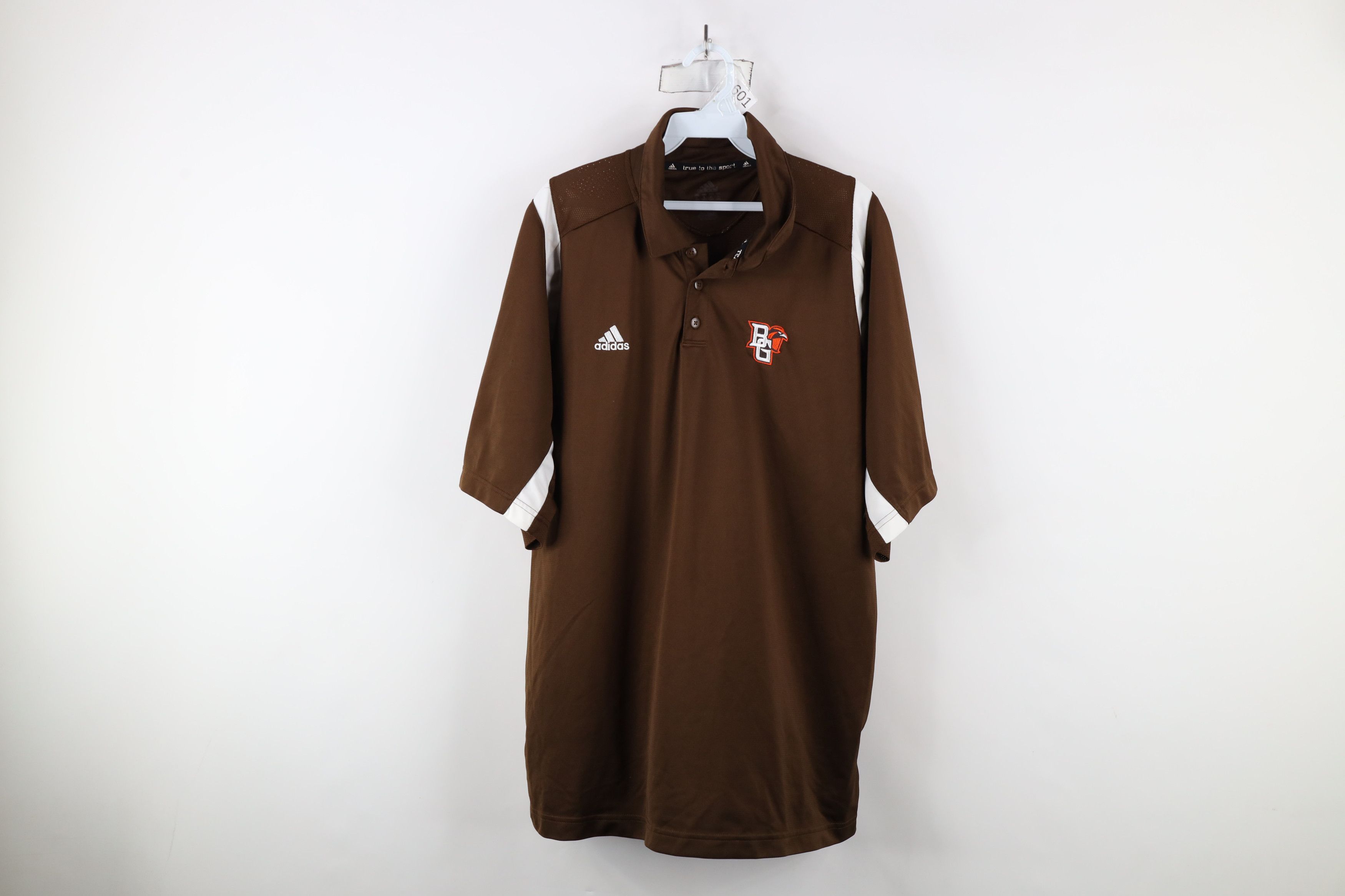 Adidas × Vintage Adidas Bowling Green State University Football Polo Brown Size US XL / EU 56 / 4 - 1 Thumbnail