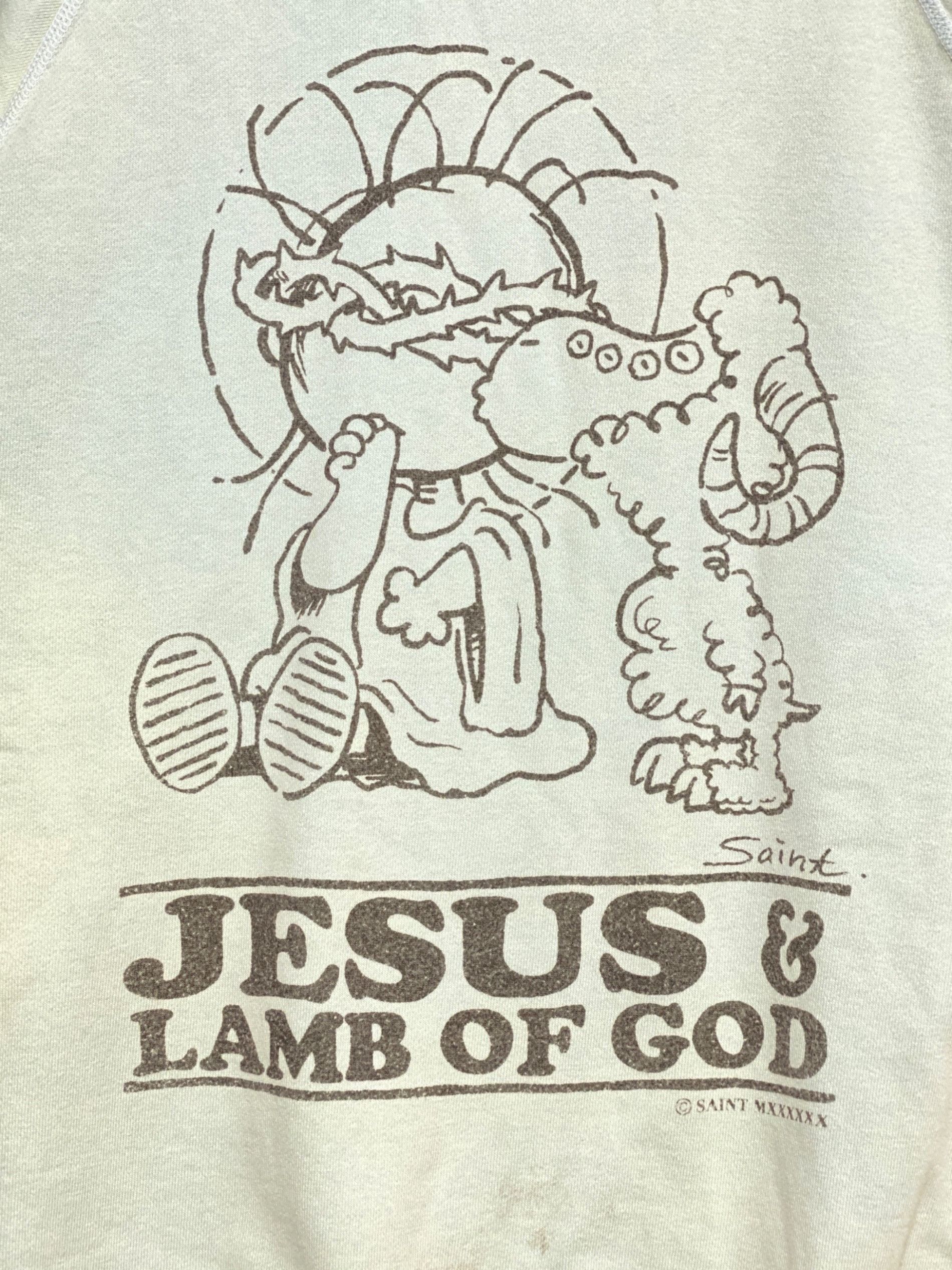 Saint Michael SAINT MICHAEL 23AW JESUS Crew Neck Cotton Sweatshirts Size L Size US L / EU 52-54 / 3 - 6 Thumbnail