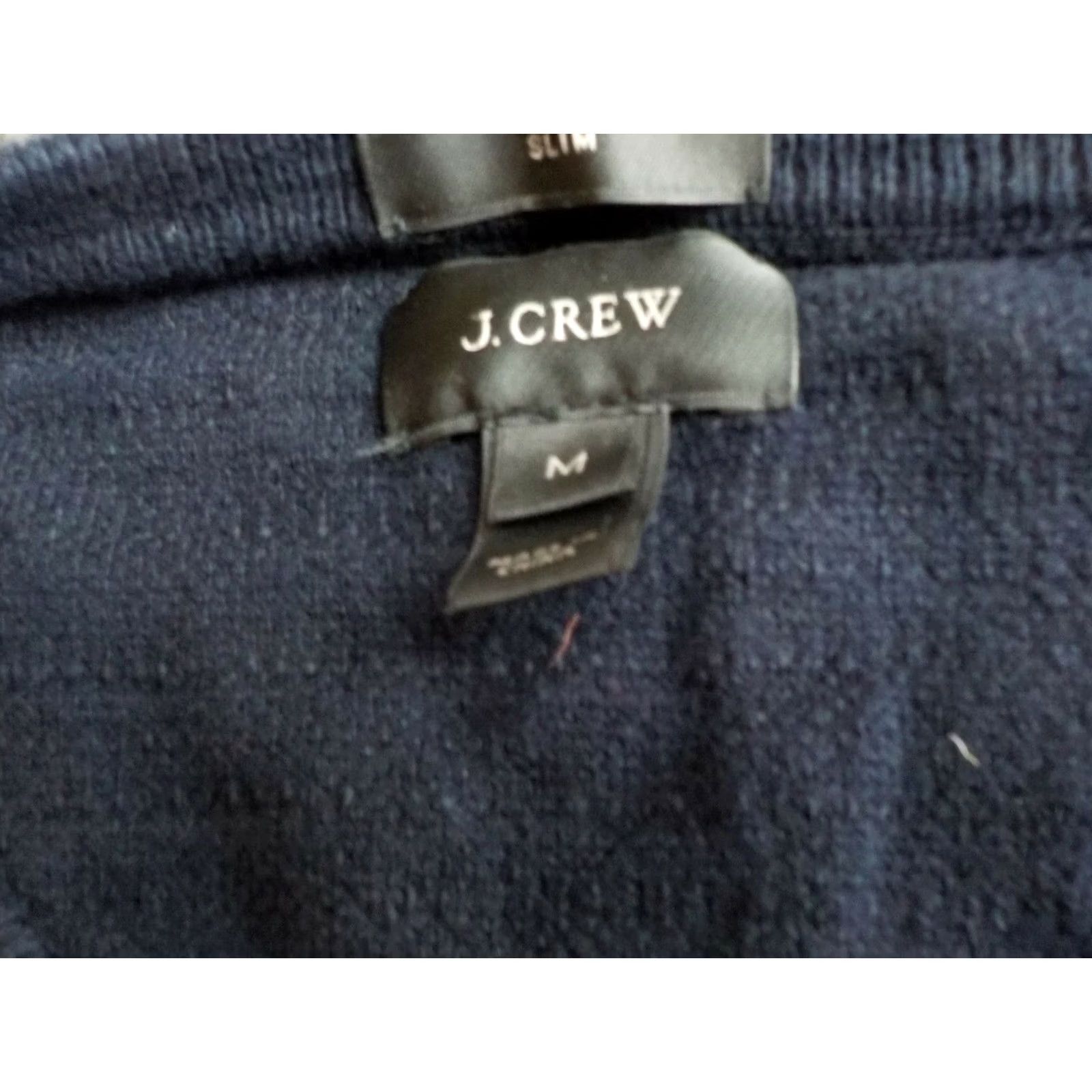 J.Crew J. Crew Crewneck Sweater Navy Blue 100% Cotton M Men Regular Shirt/ Sweater (Adult Medium) Mens Size US M / EU 48-50 / 2 - 4 Thumbnail