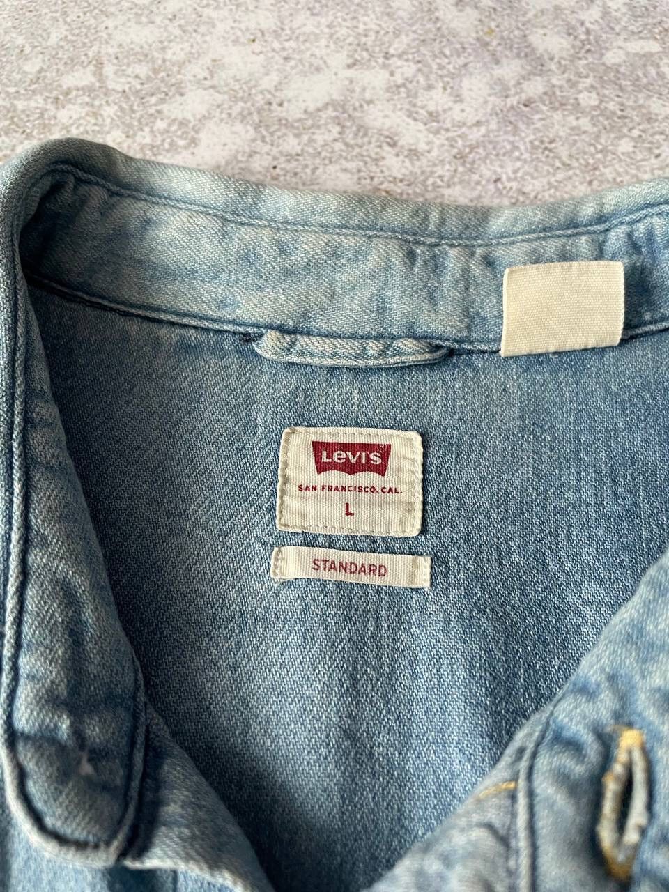 Levi's × Levi's Vintage Clothing × Vintage Vintage 90s Levi’s Washed Blue Denim Shirts Button Up Y2K Size US L / EU 52-54 / 3 - 10 Thumbnail