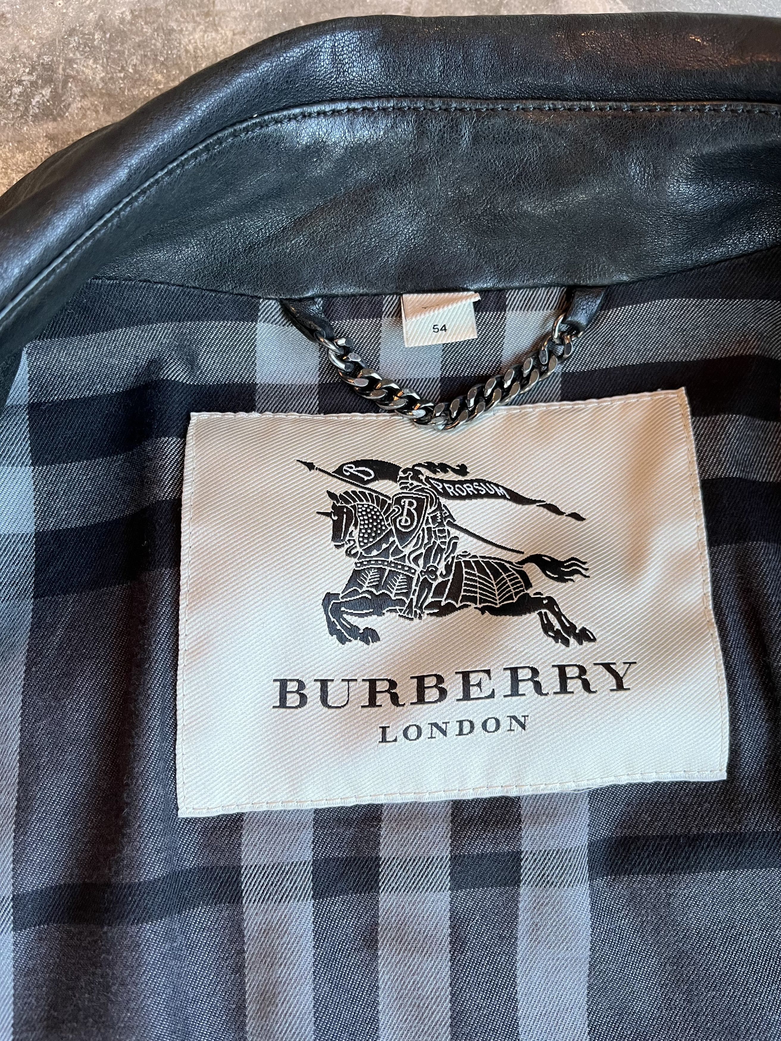 Burberry Burberry Leather Moto Jacket Size US L / EU 52-54 / 3 - 4 Thumbnail