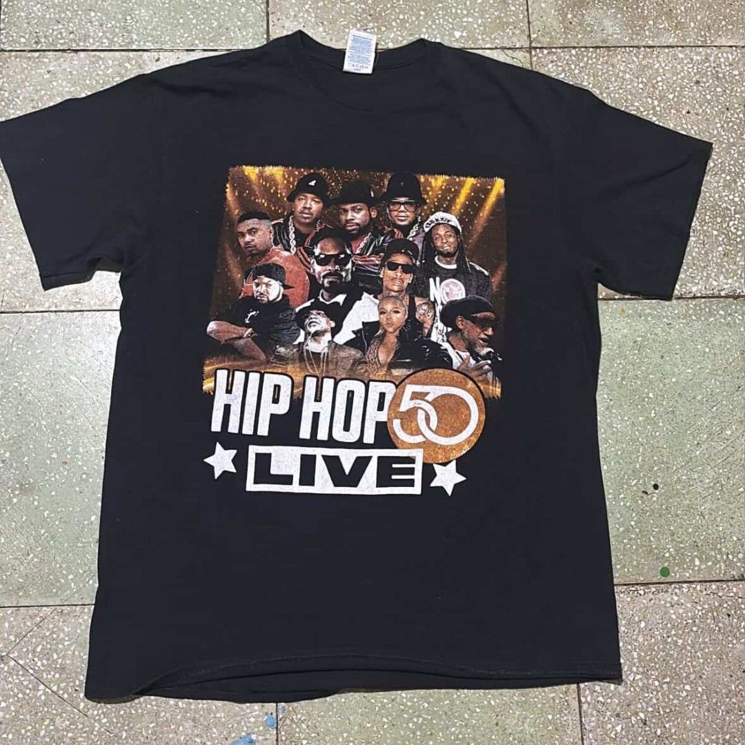 Band Tees Vintage 2000s HipHop50 Run Dmc Snoopdog Nas Wiz Khalifa Tee Size US L / EU 52-54 / 3 - 1 Thumbnail