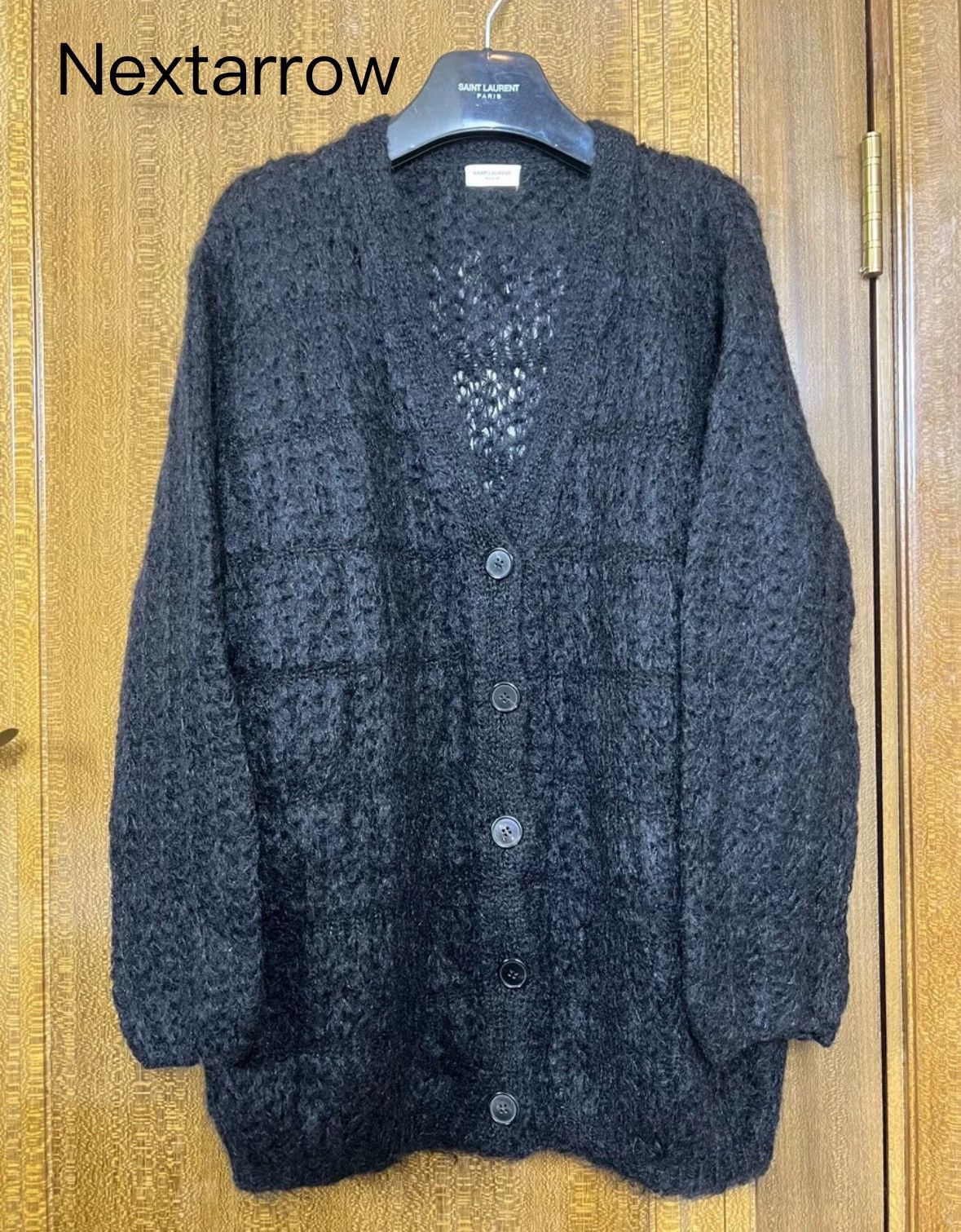 Saint Laurent Paris × Yves Saint Laurent Saint Laurent slp13fw Year 1 Black Warrior Pattern Sweater Size US S / EU 44-46 / 1 - 1 Thumbnail