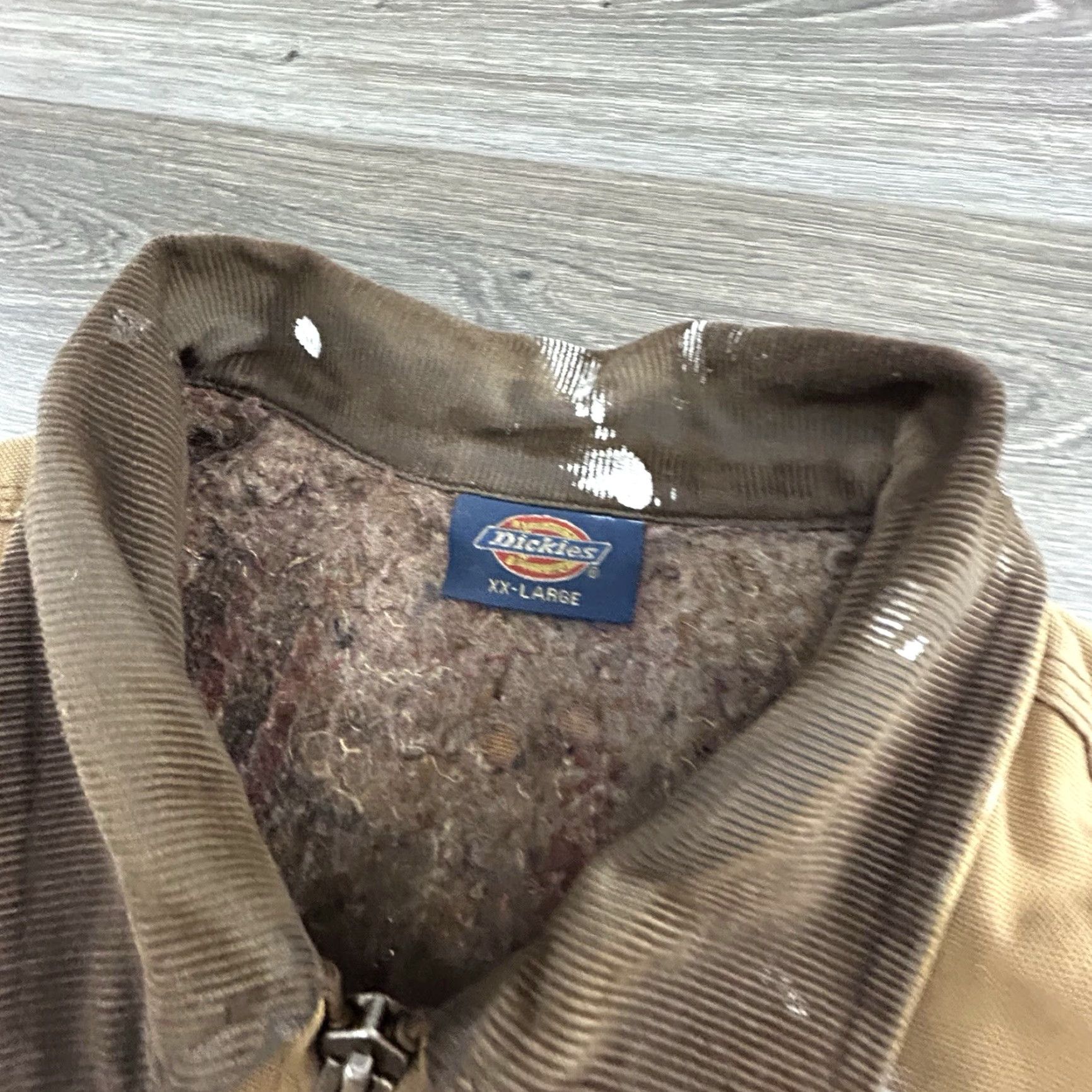 Dickies VINTAGE Dickies Hooters Detroit Jacket 2XL Adult Brown Wool Lined Flannel Bomber Full Zip Racing 90s Men Size US XXL / EU 58 / 5 - 4 Thumbnail