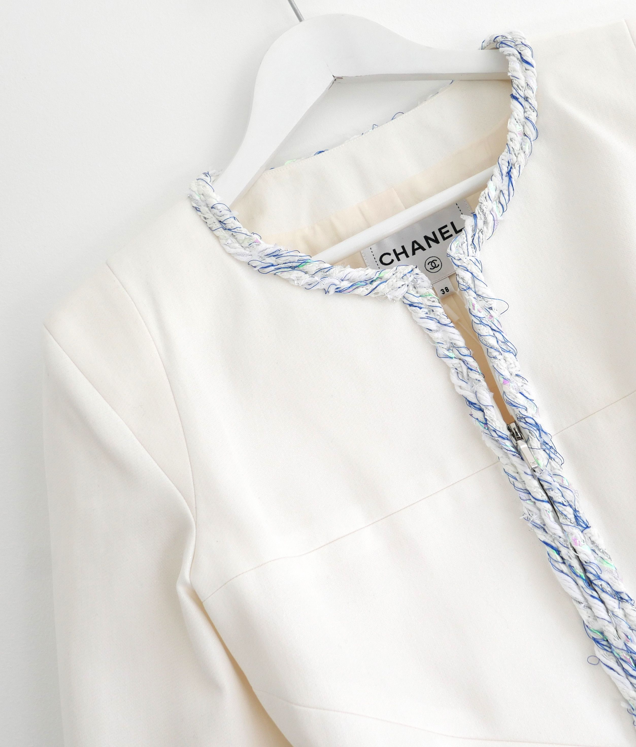 Chanel Chanel Spring 2018 Iridescent Cotton Tweed Trim Jacket 18P Size S / US 4 / IT 40 - 3 Thumbnail