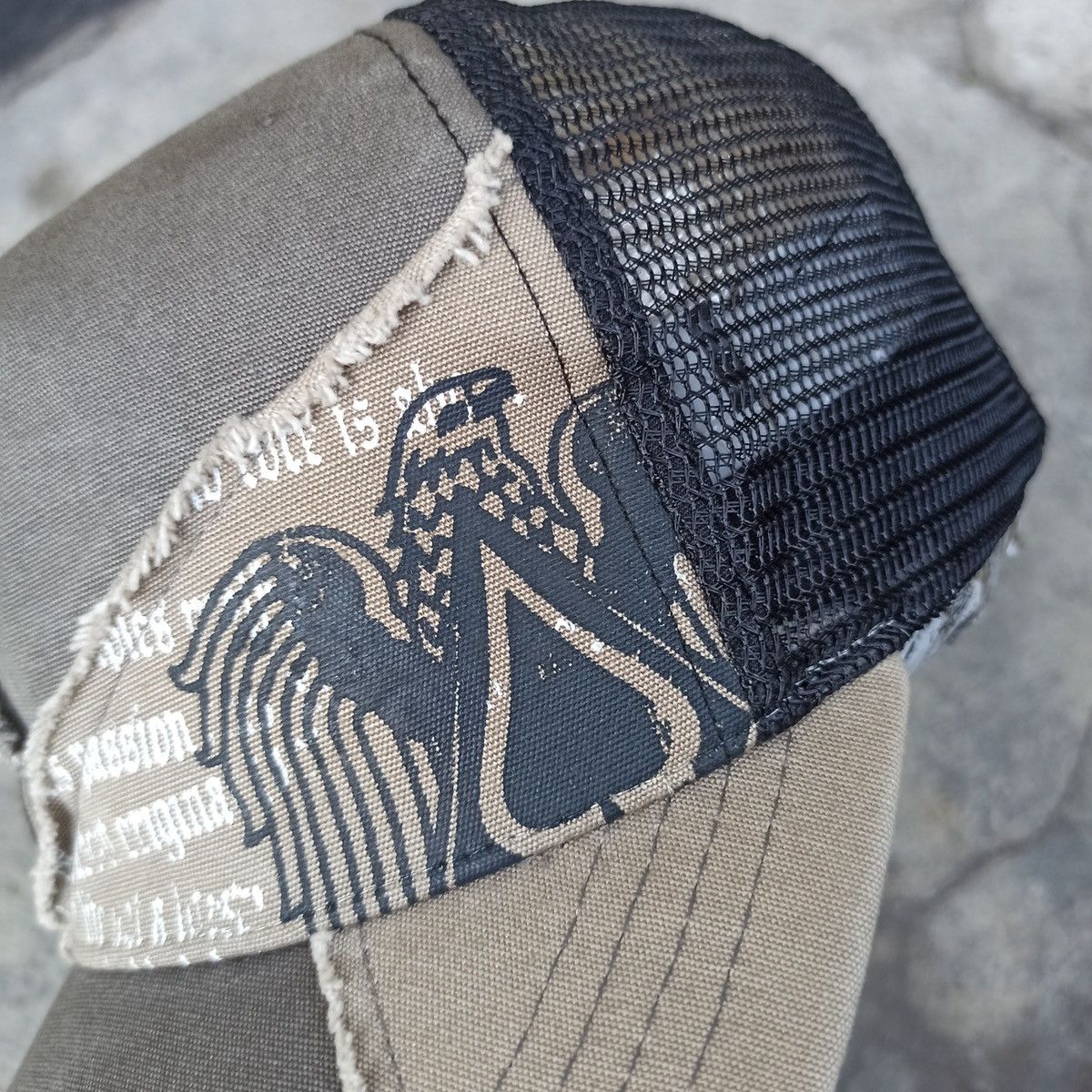 14th Addiction SICK,, patchwork and distressed trucker hat Size ONE SIZE - 9 Thumbnail