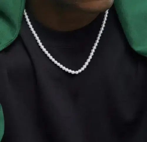Japanese Brand × Vintage Men’s trendy punk pearl necklace Size ONE SIZE - 2 Thumbnail