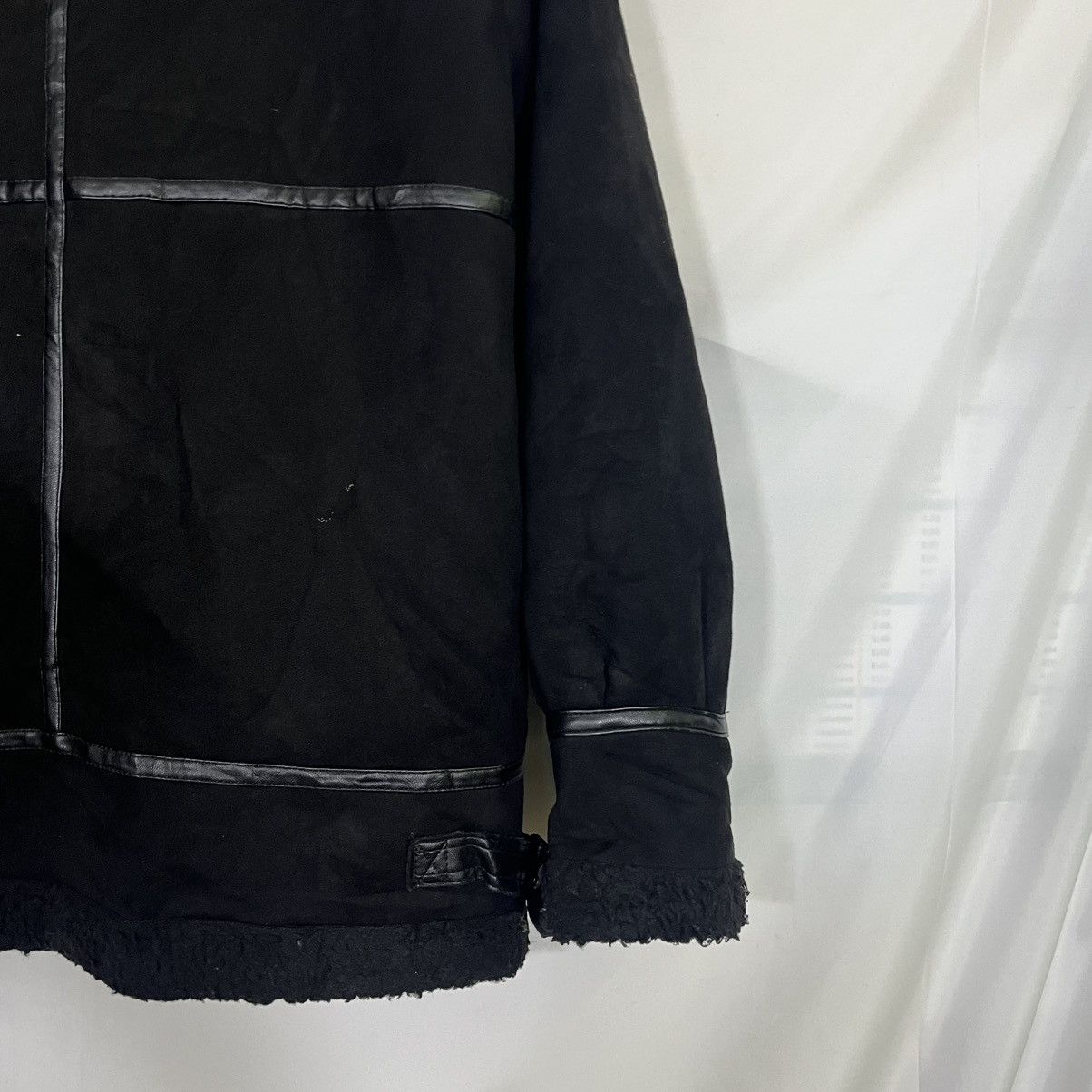14th Addiction VINTAGE GRL LGB FUR SUEDE BUCKLE ZIPPED UP JACKET Size L / US 10 / IT 46 - 9 Thumbnail