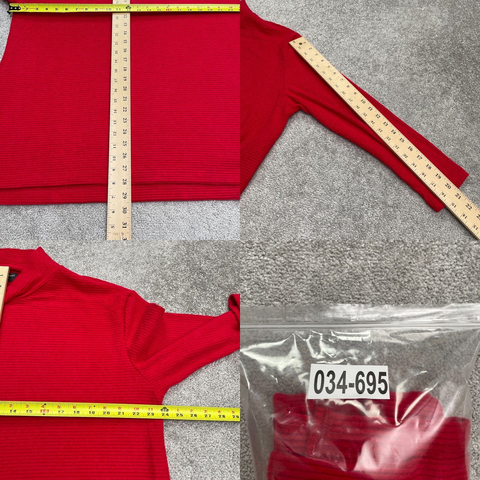 Vintage Lane Bryant Red Mock Neck Knit Pullover Sweater Women 14/16 Tunic Ribbed Casual Solid Fall Winter Spring Summer Long Sleeve Regular Size 16 Size XXL / US 16-18 / IT 52-54 - 8 Thumbnail
