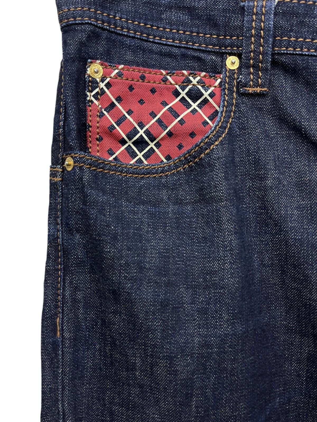 Punk and Yo 💀🔥Vintage KOBAYASHI DENIM Punk Skull Crown Blue Jeans Size US 31 - 6 Thumbnail