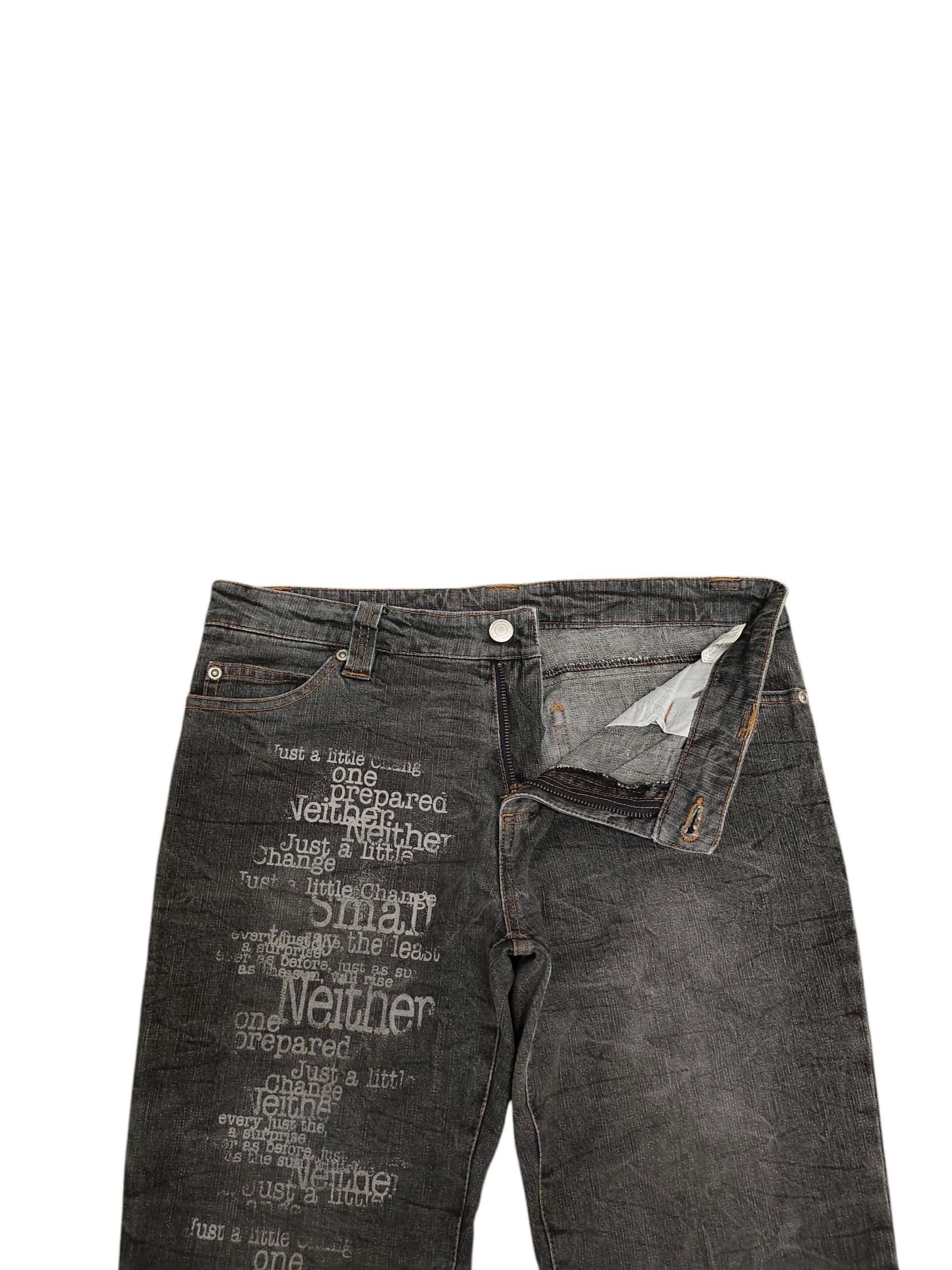 Hysteric Glamour Flare Jeans Japanese Brand Poem Printed Denim Bootcut Y2k Size US 30 / EU 46 - 8 Thumbnail