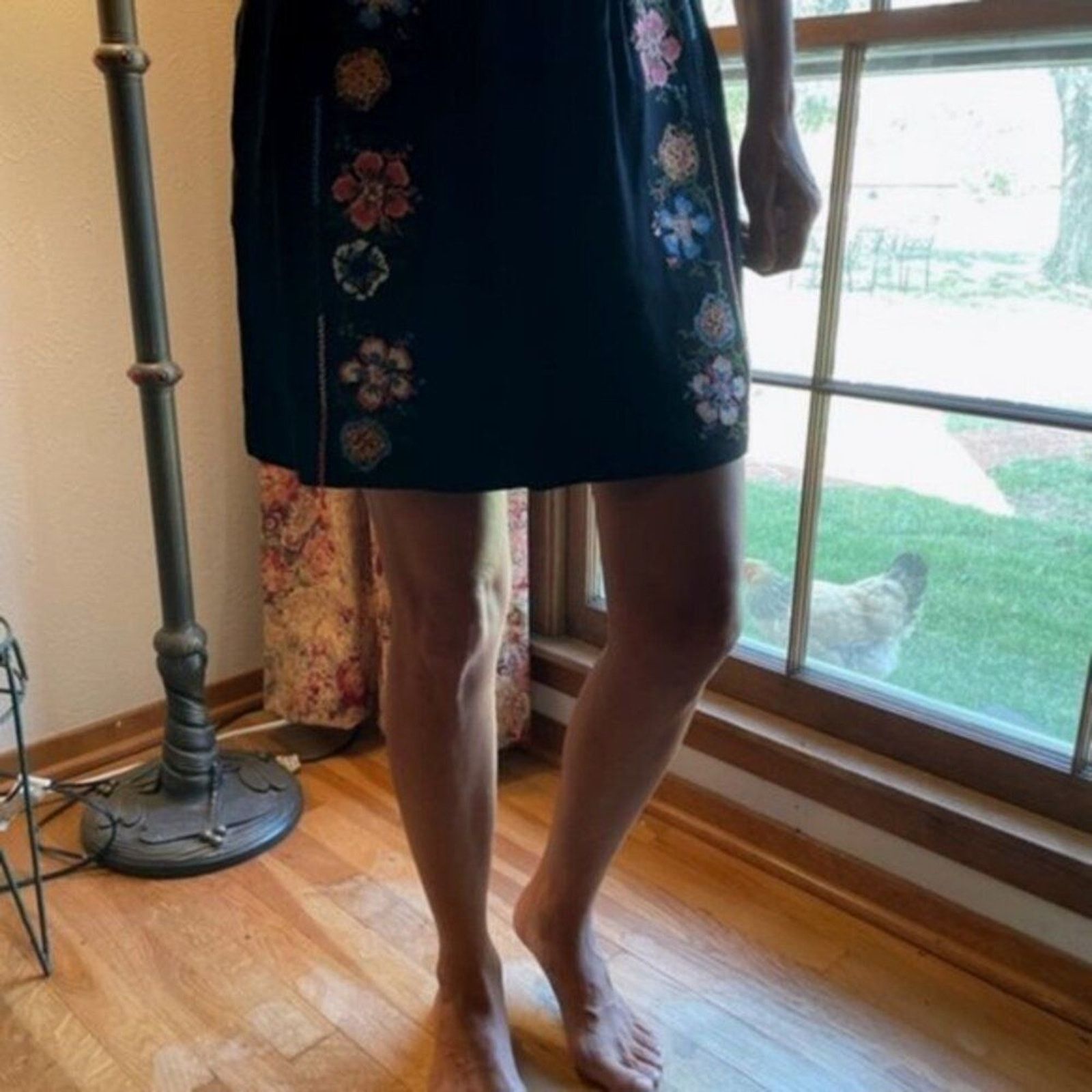 Chloe Chloe Embroidered crepe mini skirt navy size 8 Size 28" / US 6 / IT 42 - 9 Thumbnail