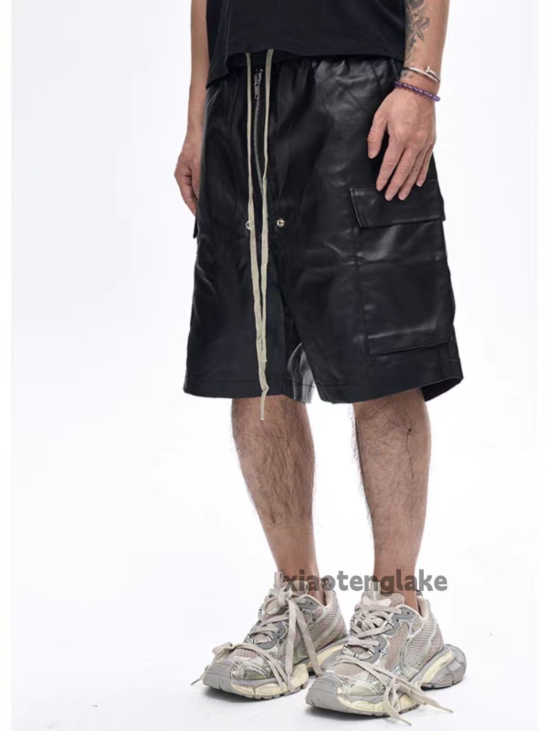 Unisex outdoor utility loose baggy wax hiphop cargo shorts