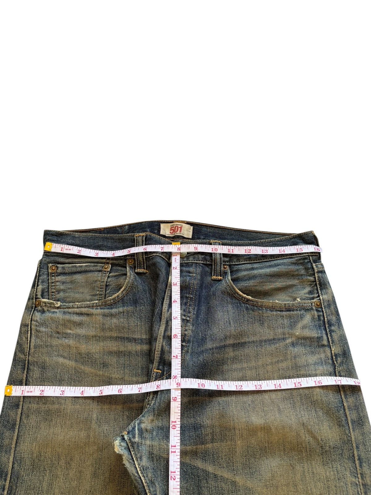 Levi's Vintage 90s Levis 501 Rusty Wash Distressed Loose Baggy Jean Size US 32 / EU 48 - 12 Thumbnail