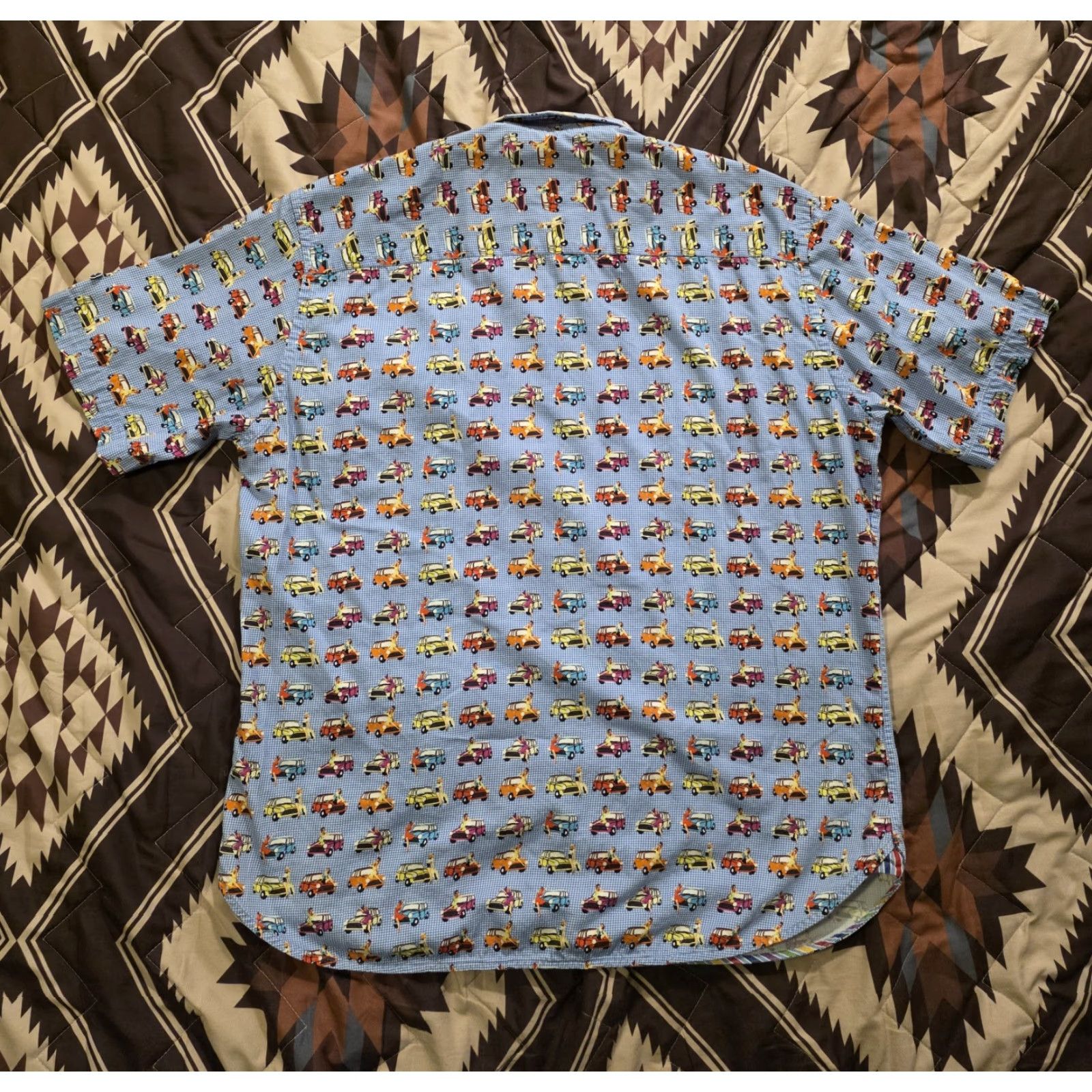 Vintage VINTAGE Visconti Black Button Up Short Sleeve Shirt Cars & Pinup Girls AOP Men's XL Shirt Size US XL / EU 56 / 4 - 3 Thumbnail
