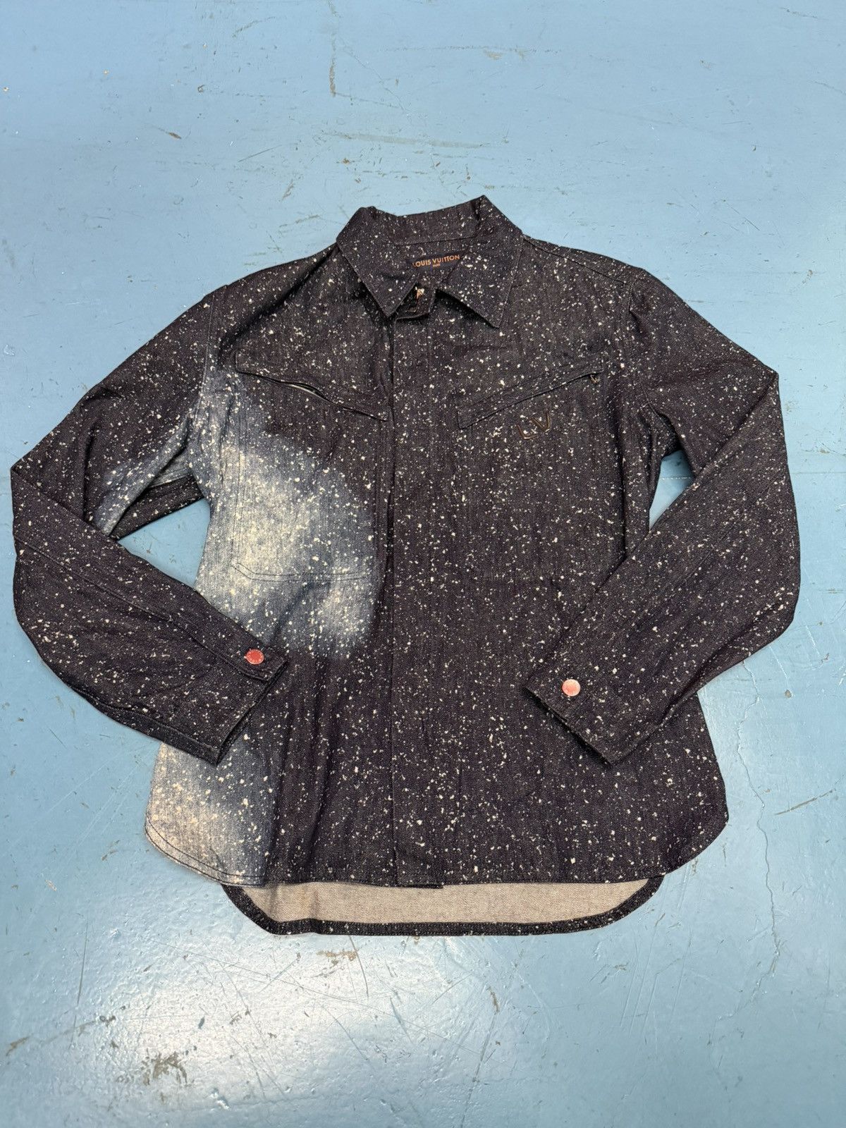 Louis Vuitton LOUIS VUITTON SPECKLED DENIM JACKET Size US L / EU 52-54 / 3 - 1 Thumbnail