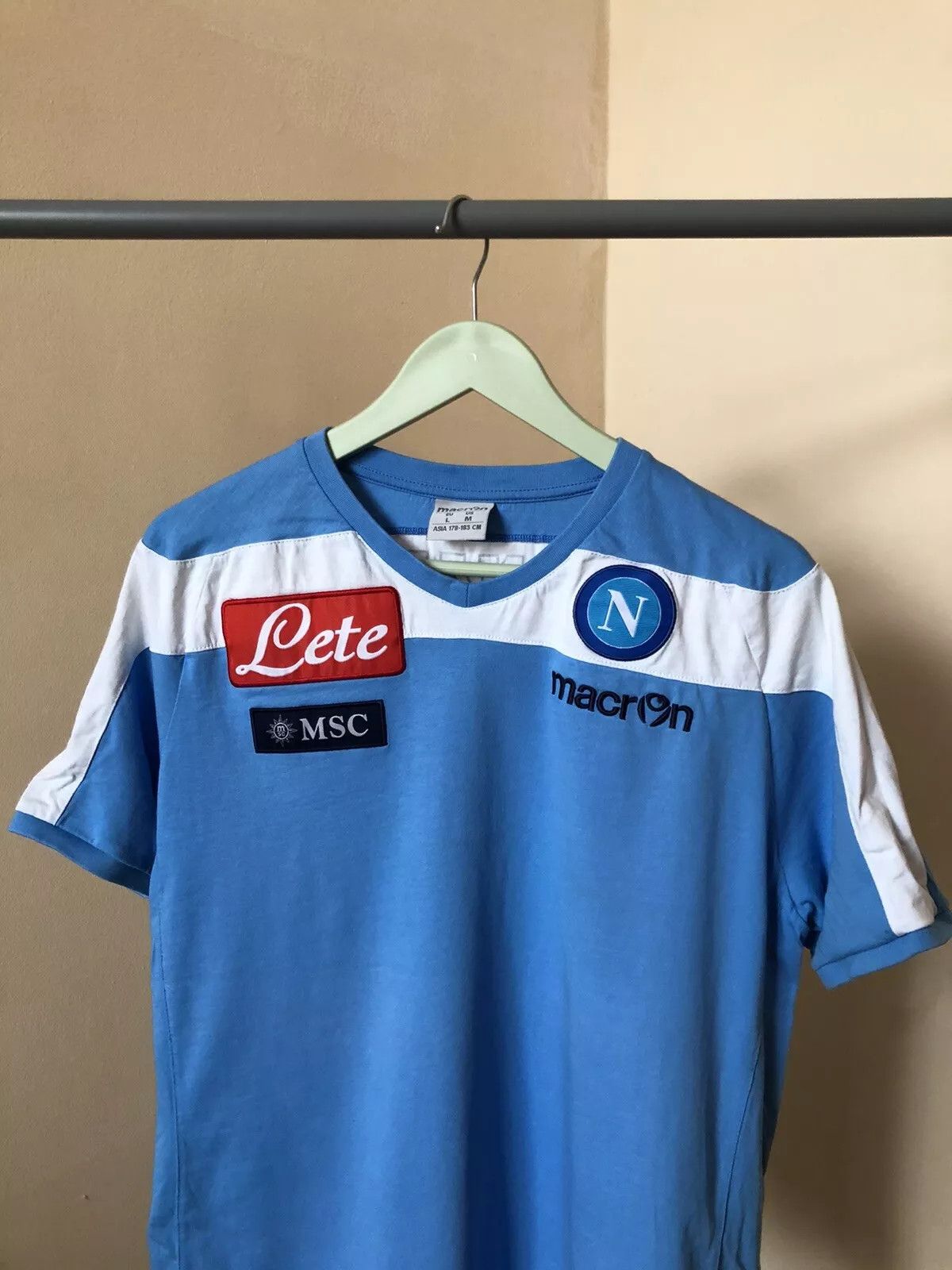 Macron FC Napoli Training Football T-Shirt Mens Size M Vintage Size US M / EU 48-50 / 2 - 2 Thumbnail