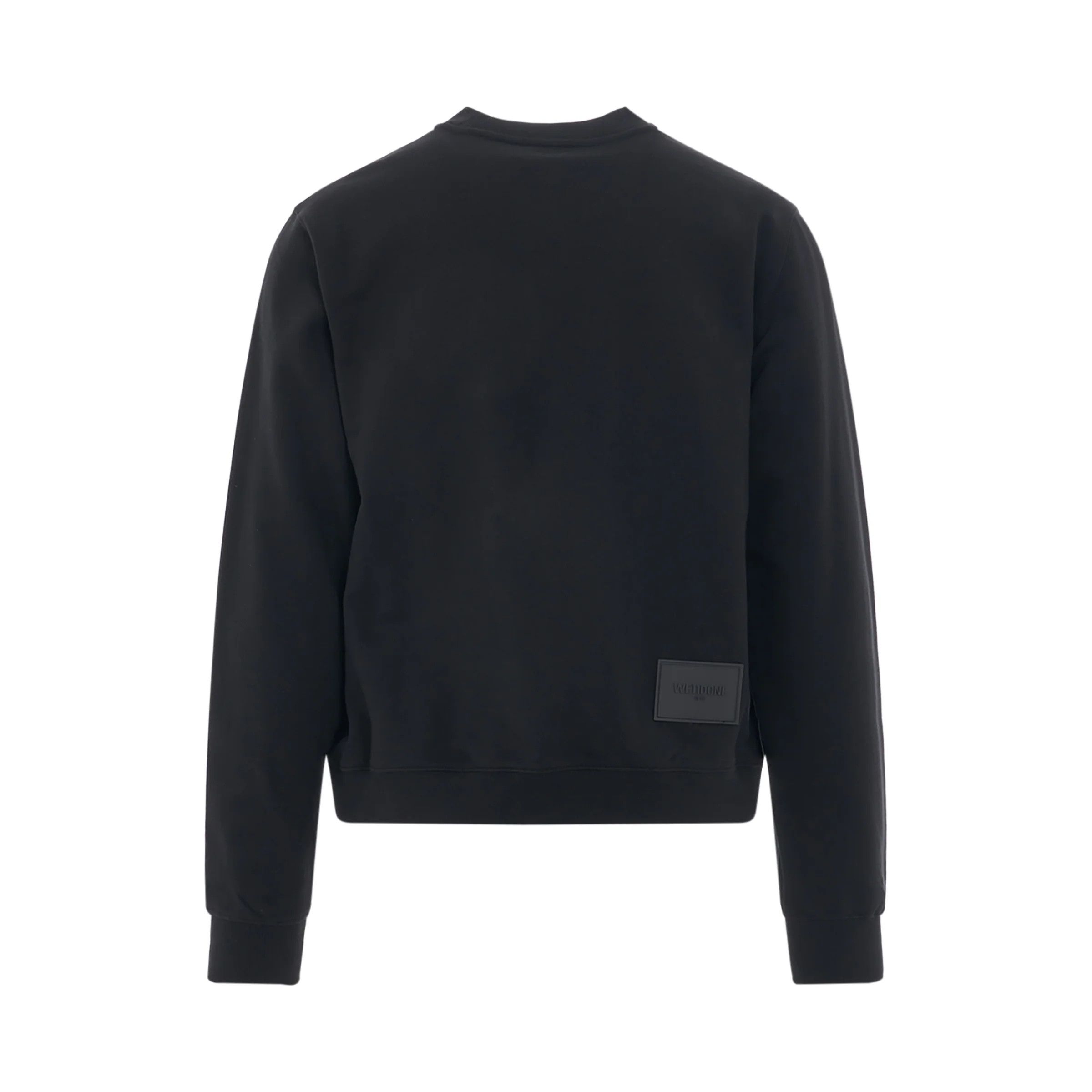 WE11DONE o1mris0824 Fitted Sweatshirt in Black Size US S / EU 44-46 / 1 - 4 Thumbnail