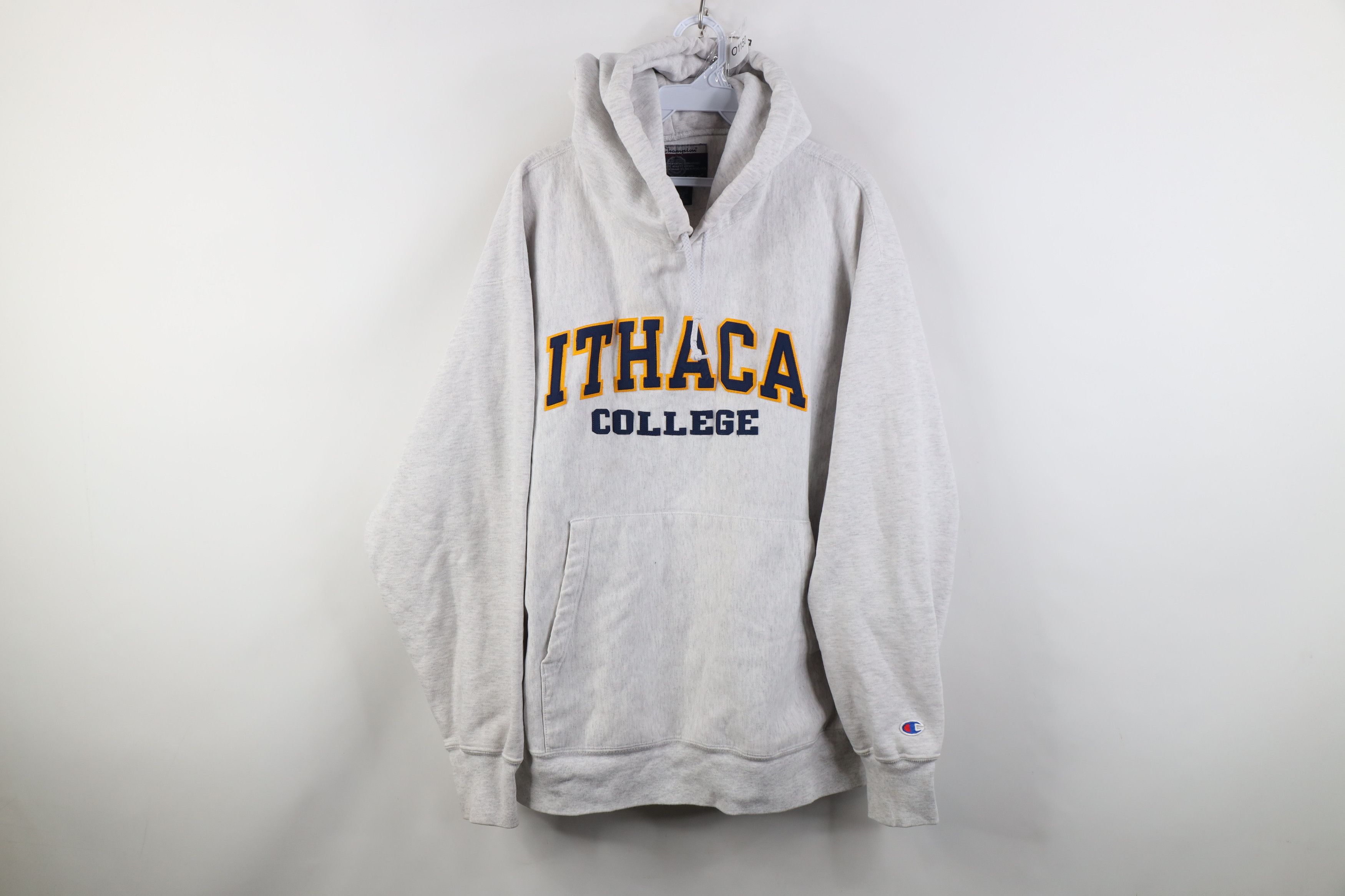 Champion Vintage 90s Champion Reverse Weave Hoodie Sweatshirt Gray Size US XL / EU 56 / 4 - 1 Thumbnail
