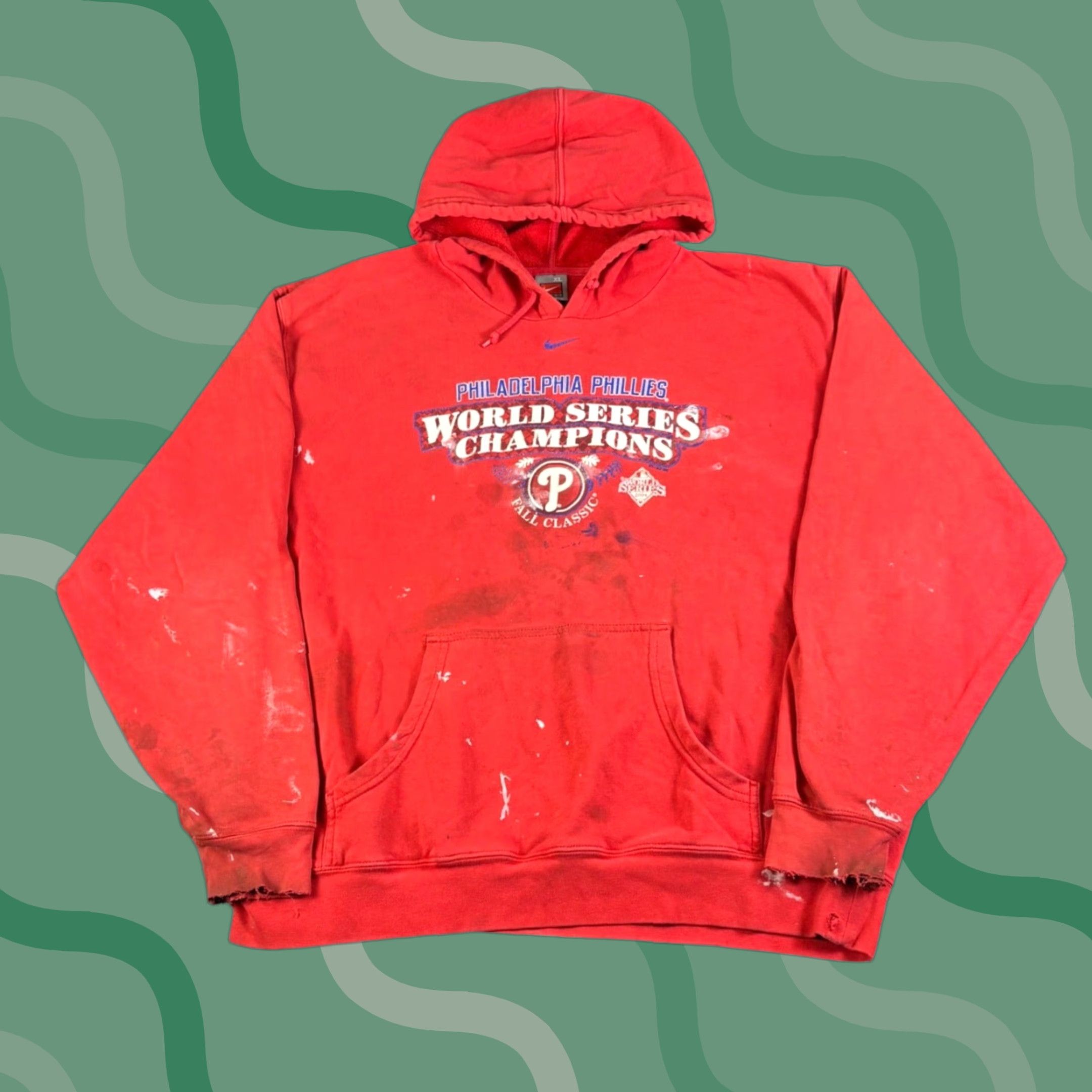 Nike VINTAGE Nike Philadelphia Phillies 2008 World Series Champions Hoodie Red XL Size US XL / EU 56 / 4 - 1 Thumbnail