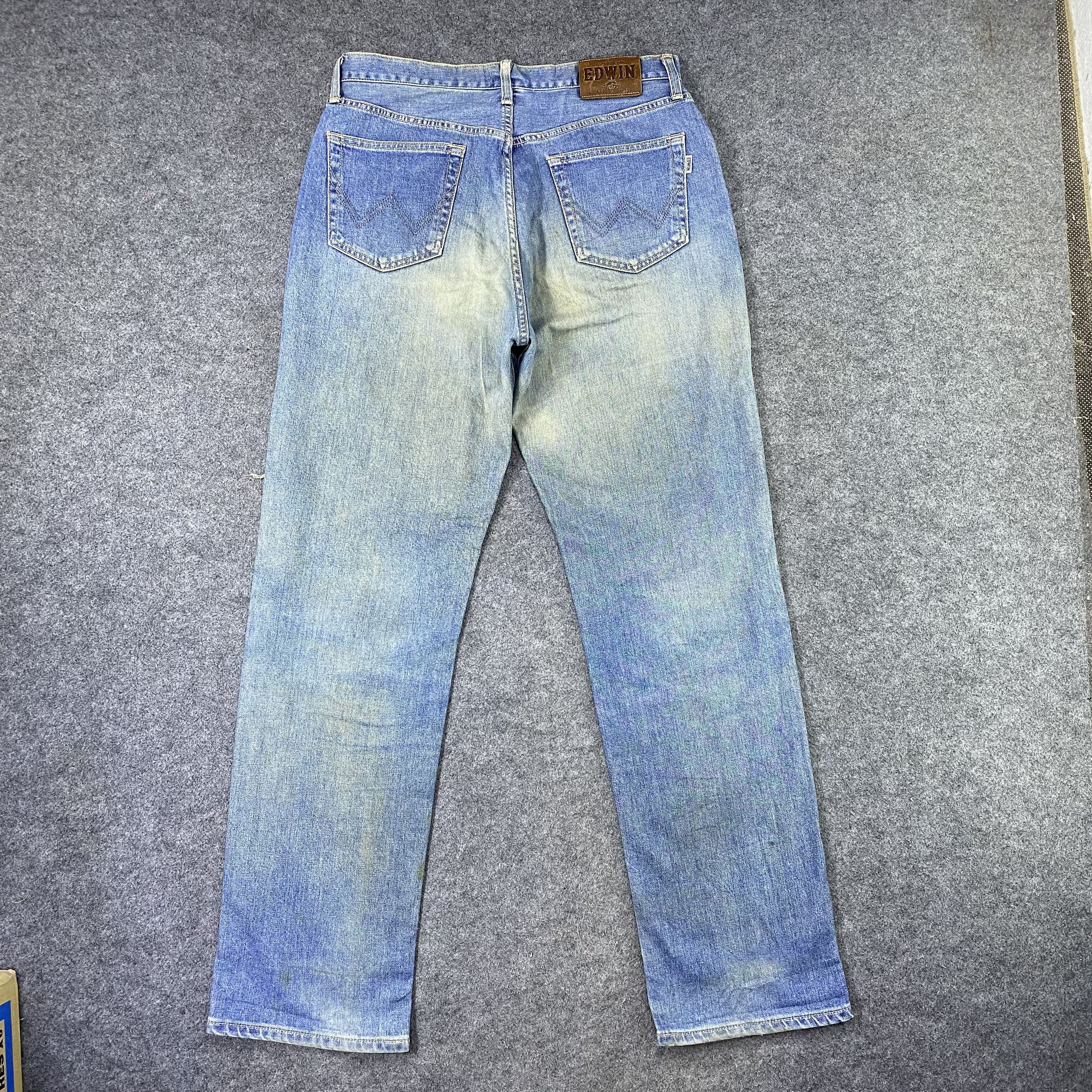 Edwin Vintage Edwin 434 Distress Blue Wash Denim-J1185 Size US 32 / EU 48 - 3 Thumbnail