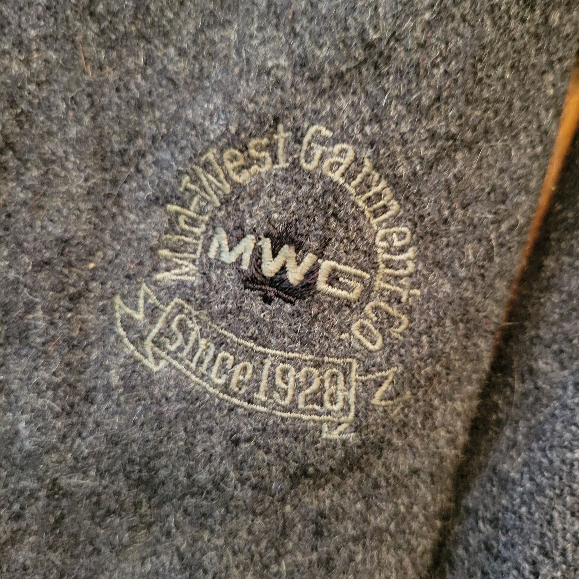 Vintage Mid West Garment L Wool Blend Charcoal Gray Bomber Jacket Em Size US L / EU 52-54 / 3 - 6 Thumbnail