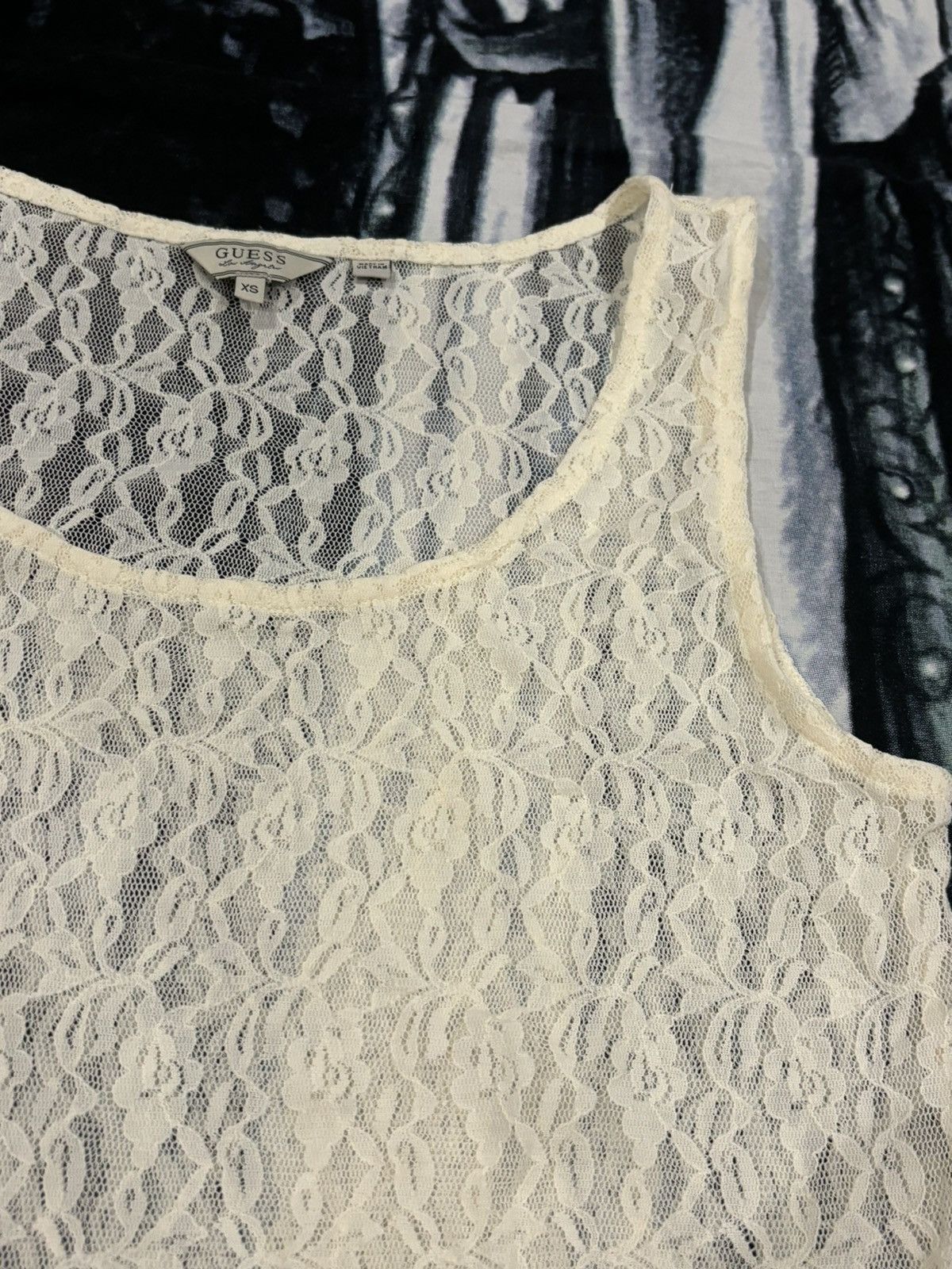 Guess GUESS VINTAGE LACE ASYMMETRIC TANK TOP 00s Size ONE SIZE - 13 Thumbnail