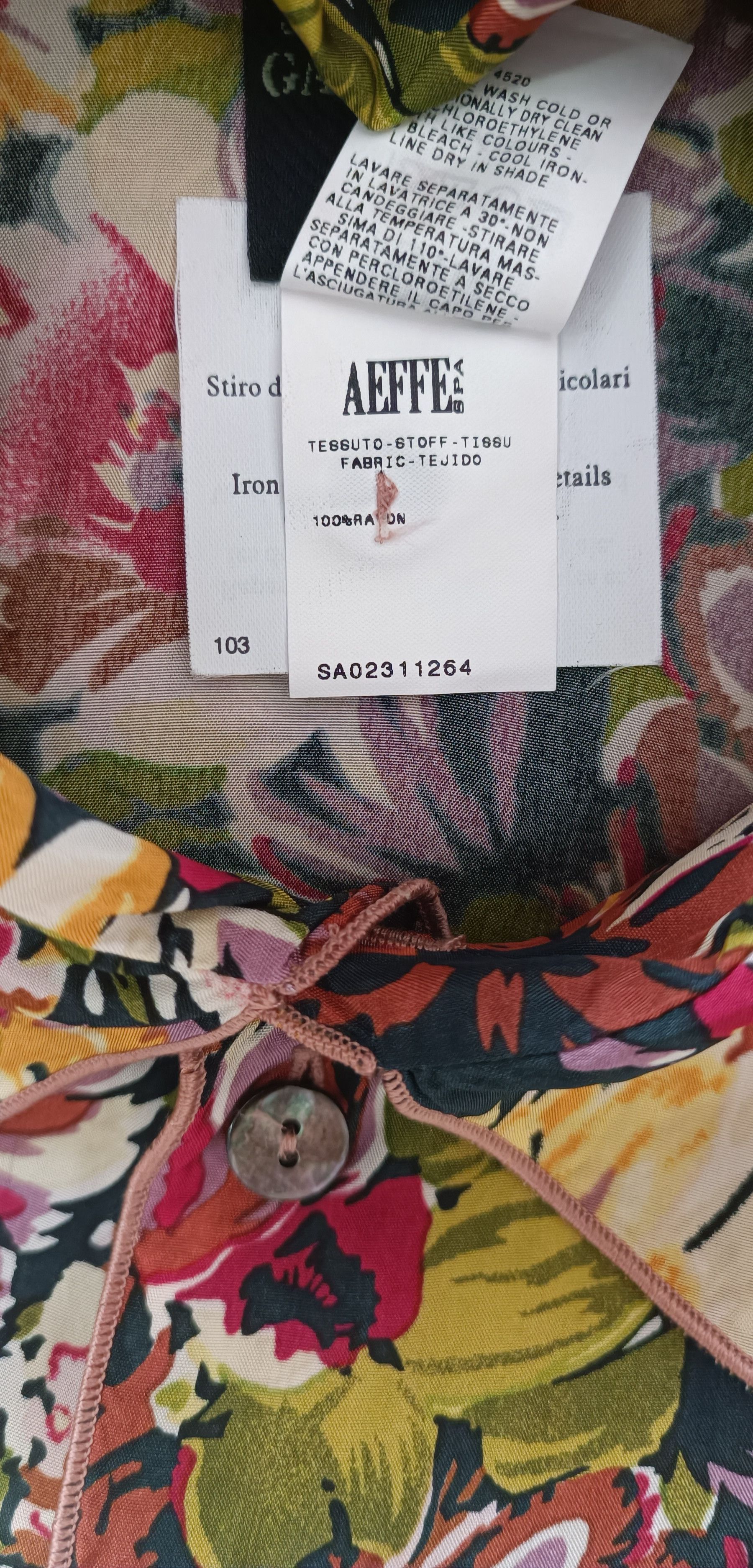 Jean Paul Gaultier SS2001- Satin flower tie-dye shirt Size M / US 6-8 / IT 42-44 - 3 Thumbnail