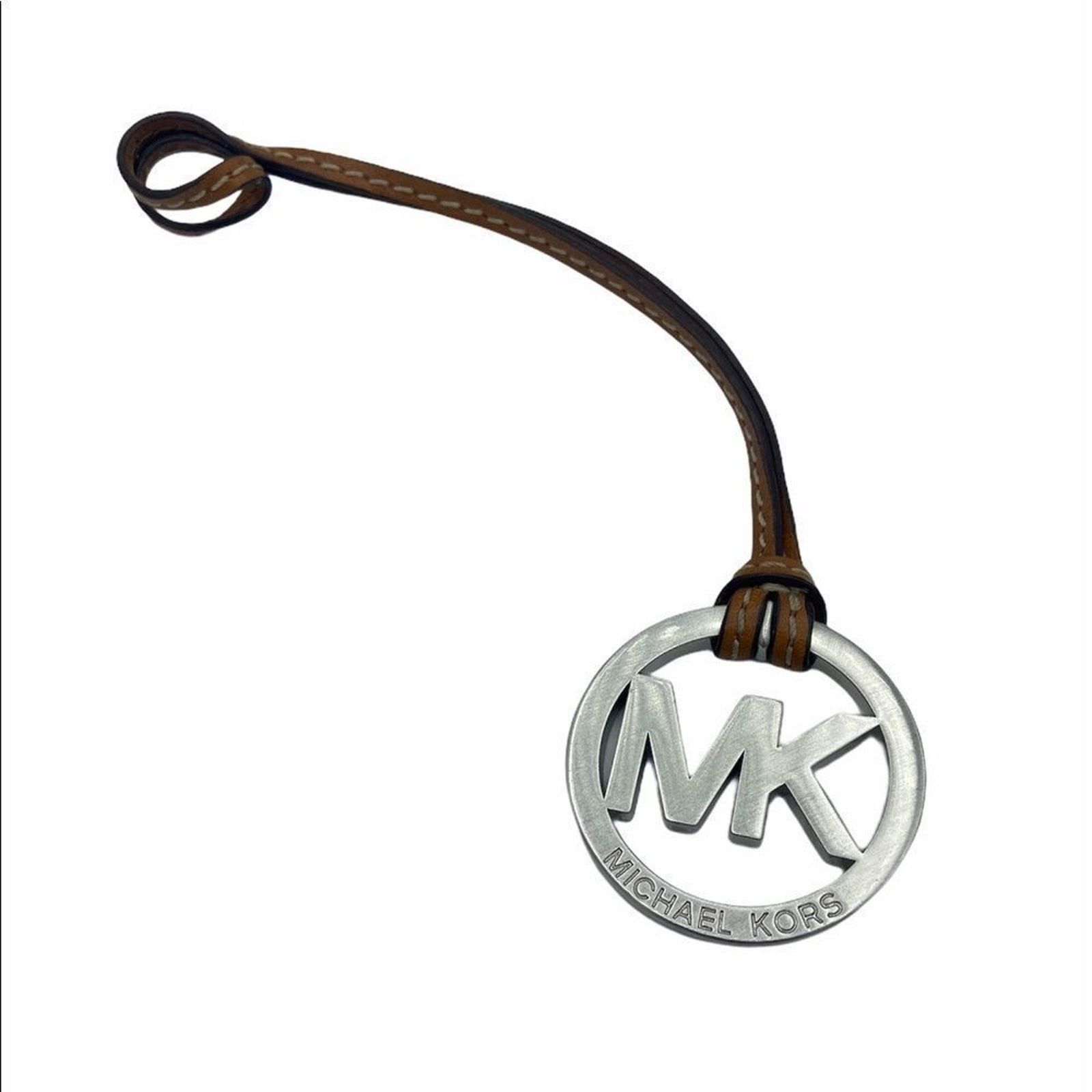 Michael Kors MICHAEL KORS Tan Leather Sliver Logo Bag Charm Size ONE SIZE - 2 Thumbnail