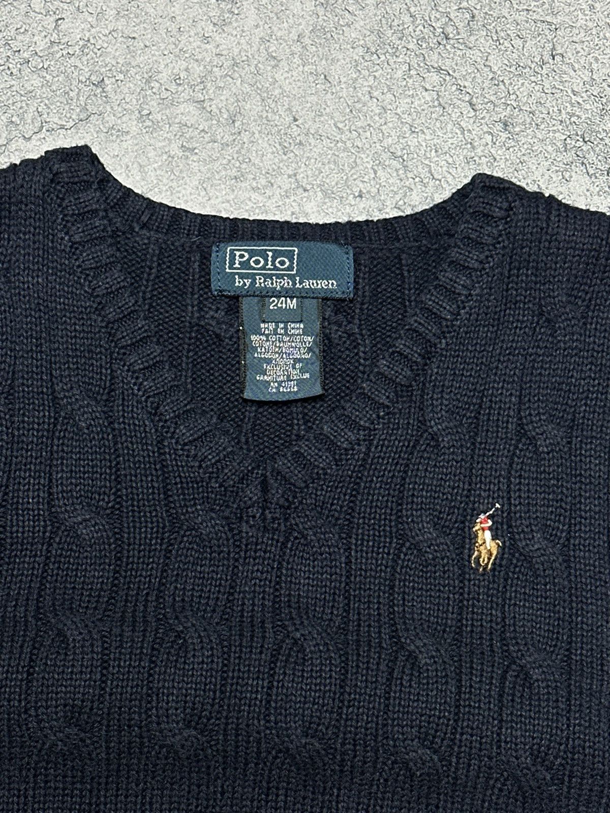 Polo Ralph Lauren Vintage Polo Ralph Lauren Kids Cable Knit Vest 24m 2y Size US XXS / EU 40 - 4 Thumbnail