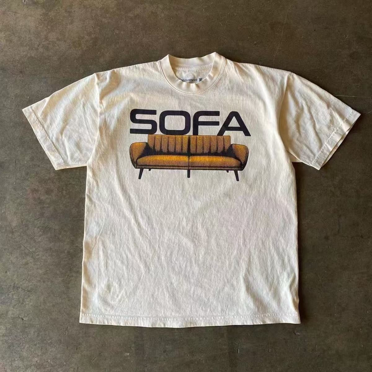 Japanese Brand × Vintage White casual retro sofa print t-shirt Size US M / EU 48-50 / 2 - 1 Thumbnail