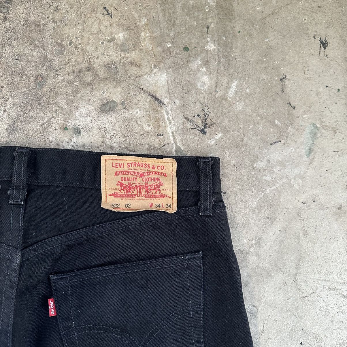 Levi's Levi’s 522 vintage black regular fit denim pants Size US 34 / EU 50 - 4 Thumbnail