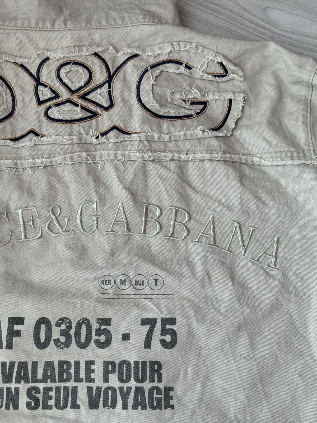 Dolce & Gabbana × Vintage Dolce & Gabbana Denim Jacket Tour Multilogo Vintage 90s Size US XL / EU 56 / 4 - 16 Thumbnail