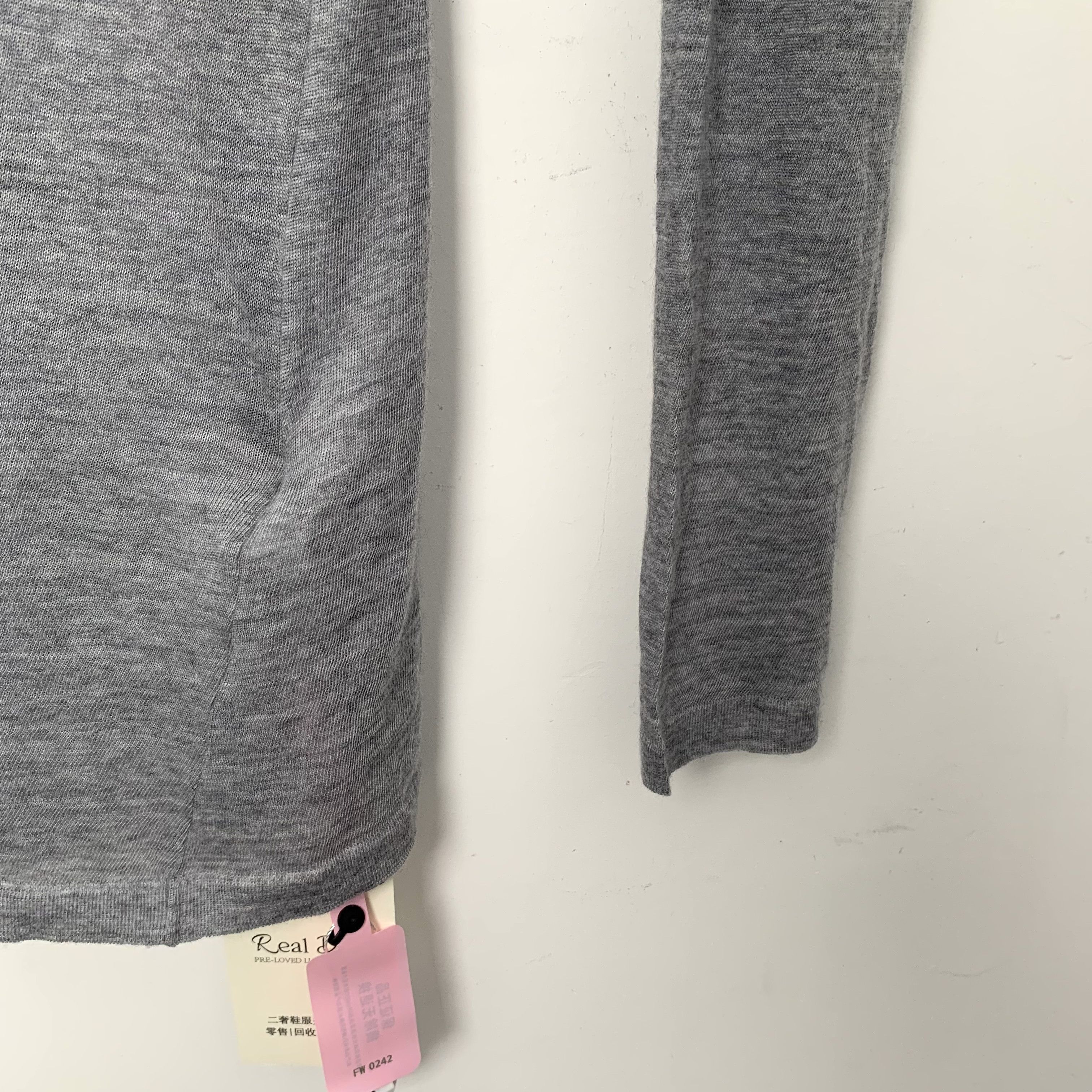 Balmain Balmain Tee – Grey Wool Side-Button (Size XS) Size XS / US 0-2 / IT 36-38 - 6 Thumbnail
