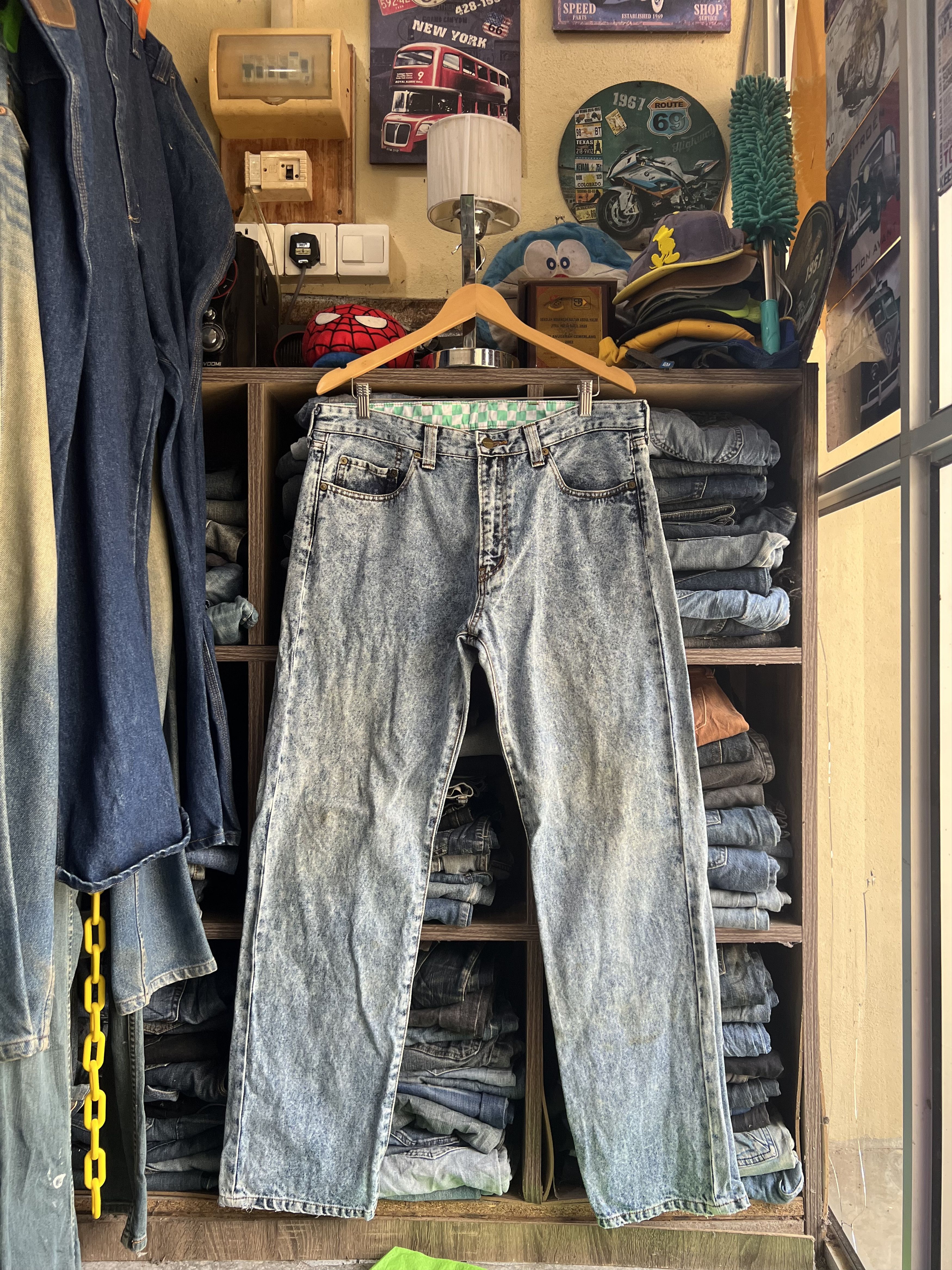 PHENOMENON 🔥Rare Phenomenon Color Bleach Denim Size US 37 - 20 Thumbnail