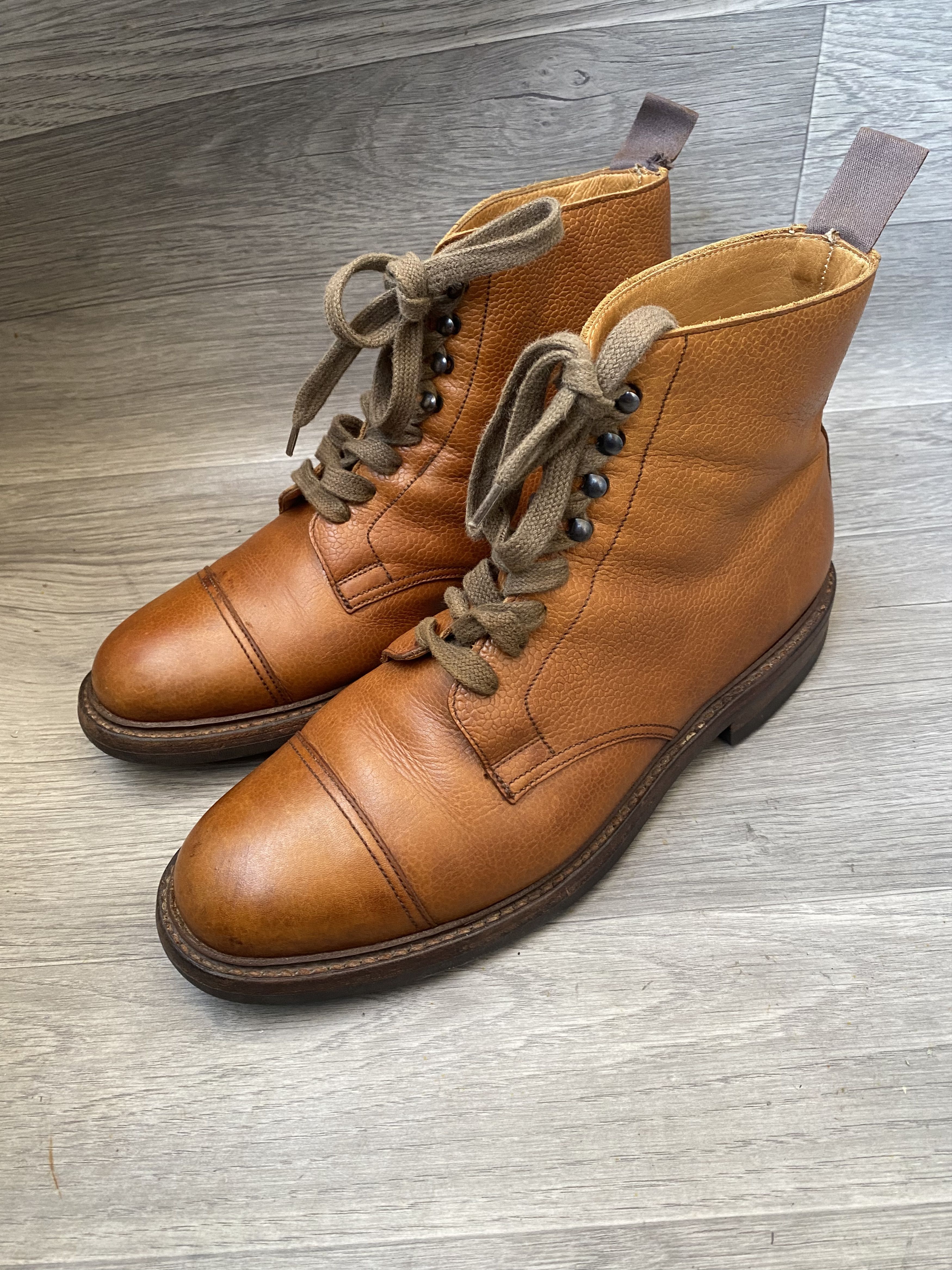 Crockett & Jones Crockett and jones Archie brown pebble grain cap toe boots Size US 9.5 / EU 42-43 - 1 Thumbnail