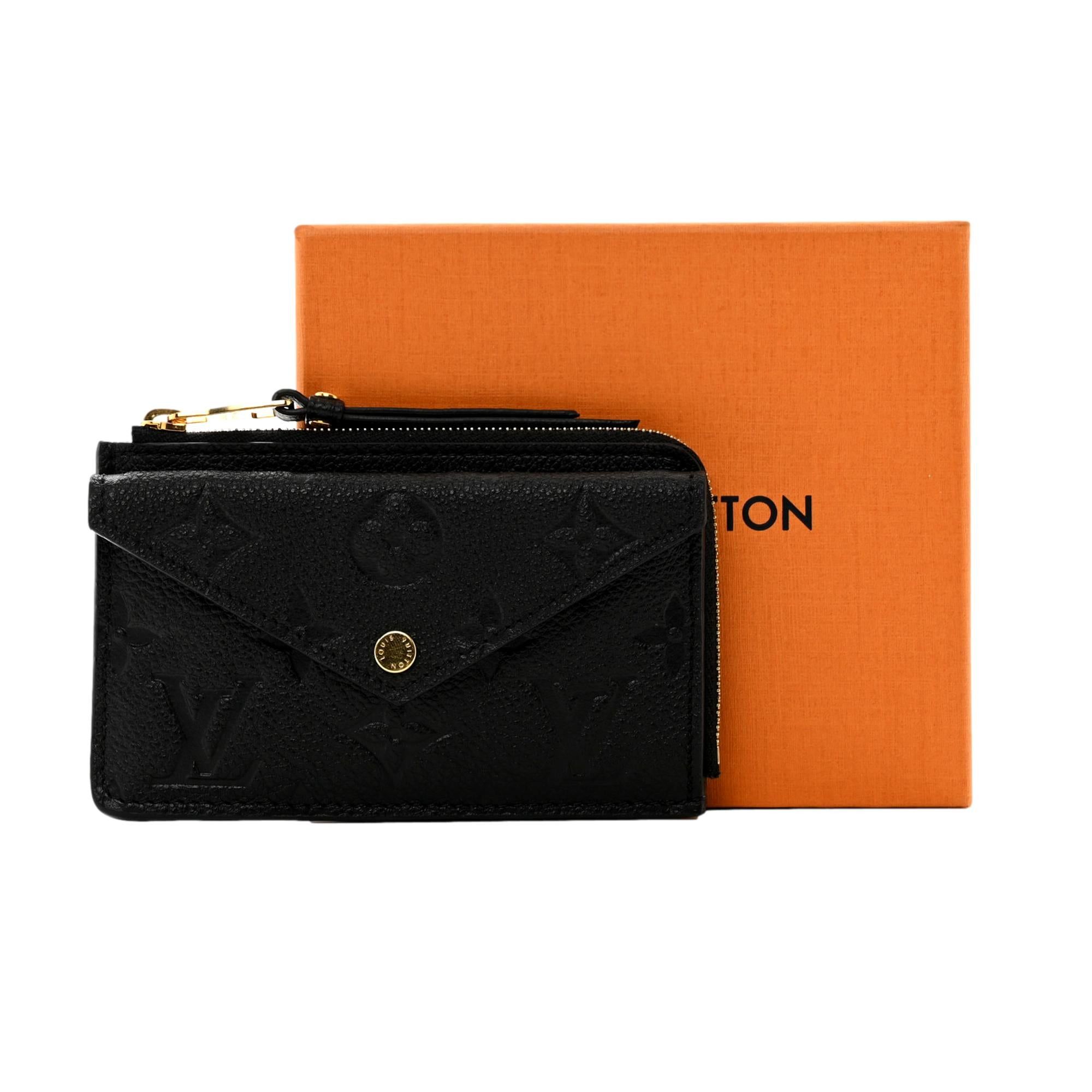 image of NWT Louis Vuitton Recto Verso Black Leather Cardholder Wallet, Women's