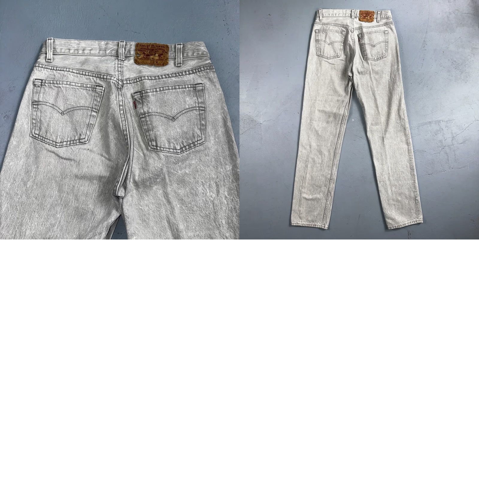 Levi's VINTAGE Levi's 501 Jeans Men 90s USA Straight Gray Light Wash 31x34 Inseam 34 Mid Rise Cotton Denim Regular Buttons 501 Series Mens Size US 31 - 10 Thumbnail