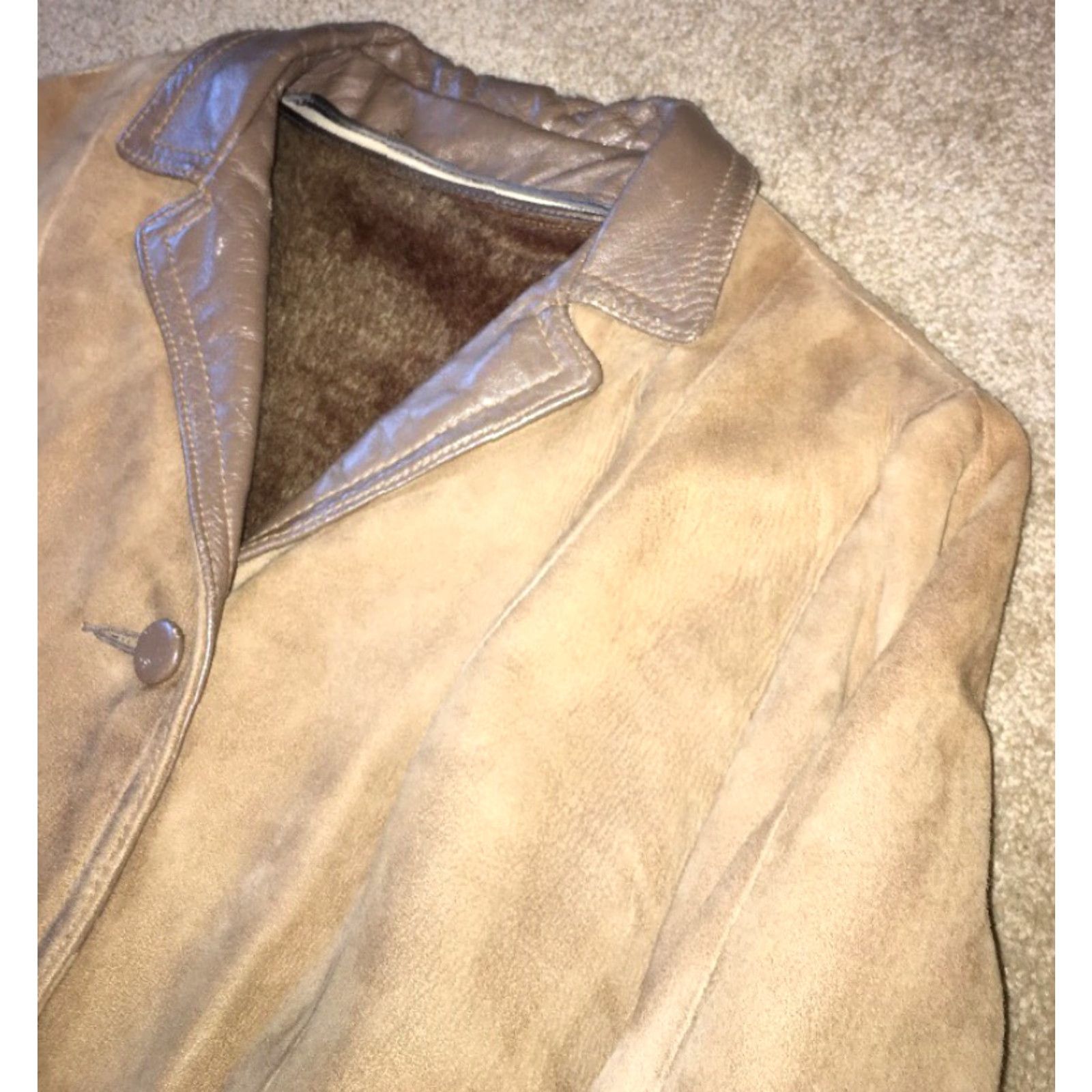 Vintage VINTAGE Highlander Womens Jacket Zip Out Fleece Lined Leather Suede XS Brown Leather Lining Solid Zip Jacket Women’s XS Brown Size XS / US 0-2 / IT 36-38 - 2 Thumbnail