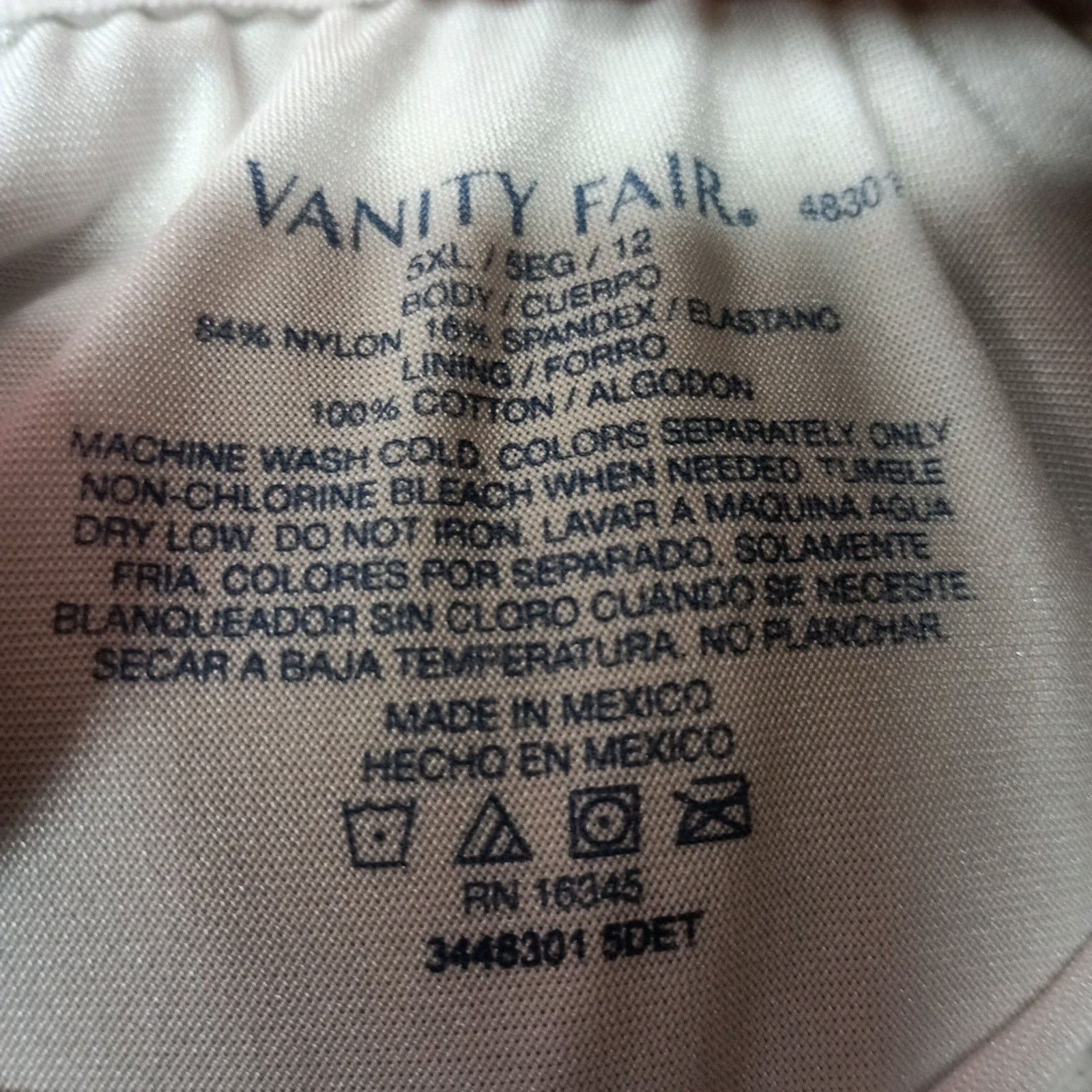 Other VANITY FAIR Women 3-Pair Hi Cut Panties Nylon Size 5XL/12 Size ONE SIZE - 4 Thumbnail