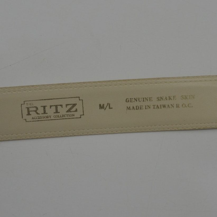 Vintage Ritz Accessory Lady Genuine Snake Skin M/L Wide Belt Preppy Size ONE SIZE - 6 Thumbnail