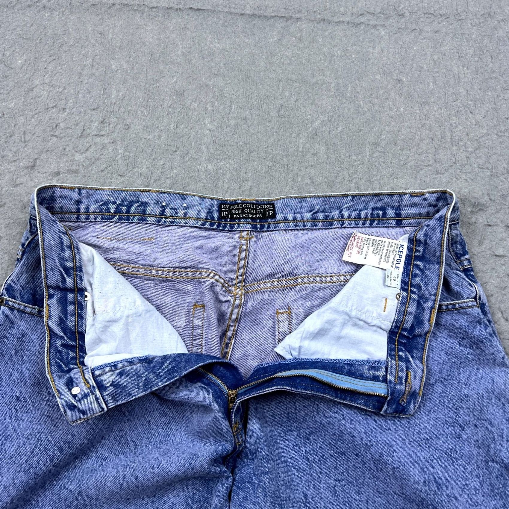 Poler VTG Ice Pole Jeans Men's 40x32 Blue Carpenter Loop Paratroops Y2K Wide Skater Jeans Size US 40 / EU 56 - 3 Thumbnail