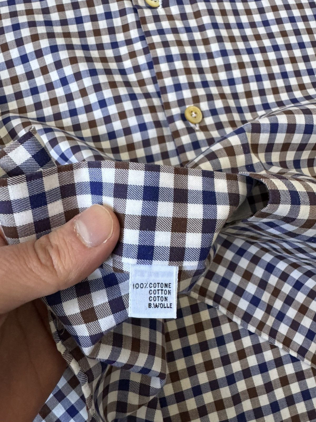 Kiton Kiton Check Print Button Up Shirt Size US L / EU 52-54 / 3 - 6 Thumbnail