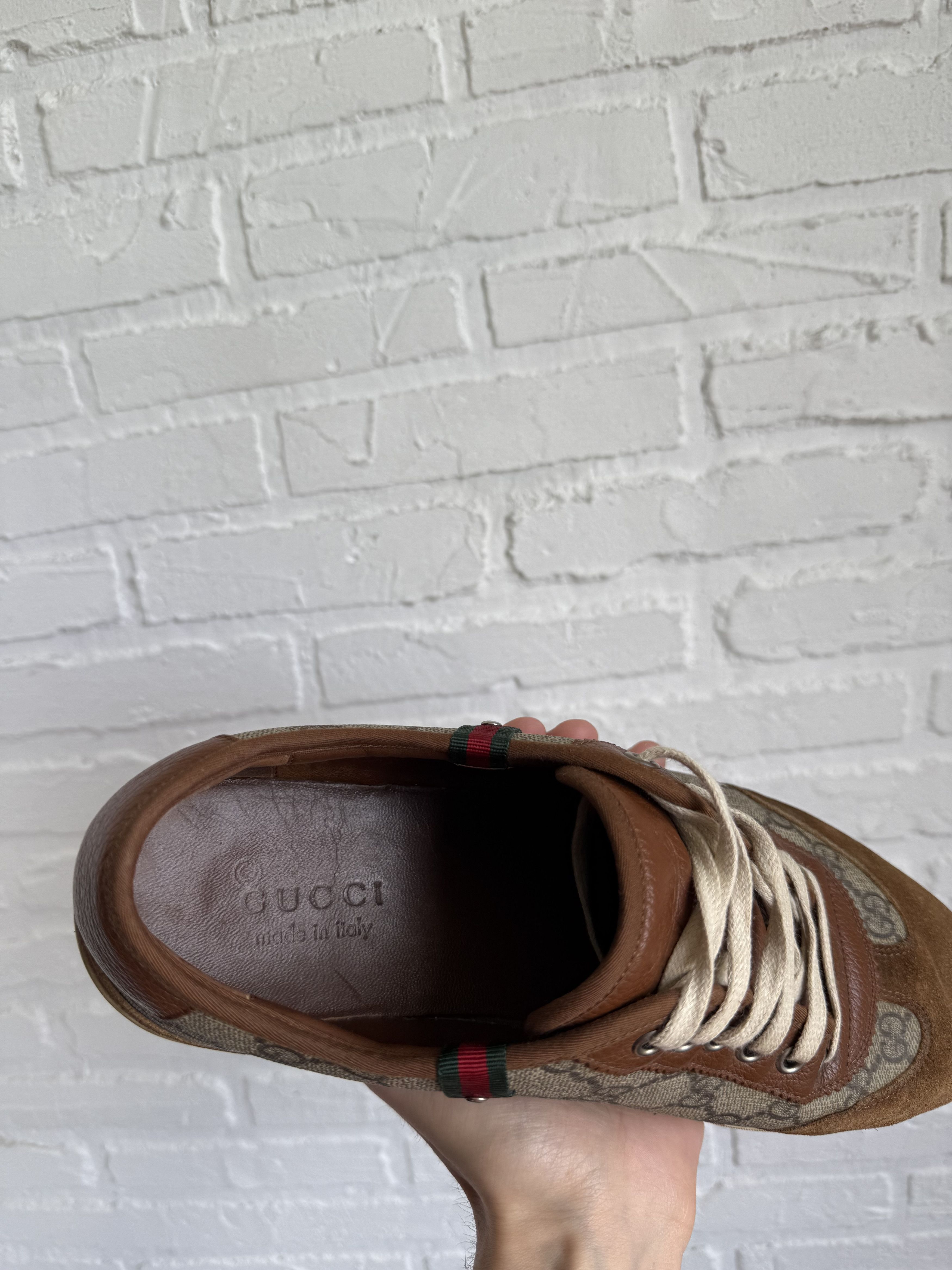 Gucci Vintage Gucci GG Monogram Canvas Sneakers Brown Size US 9.5 / EU 42-43 - 5 Thumbnail