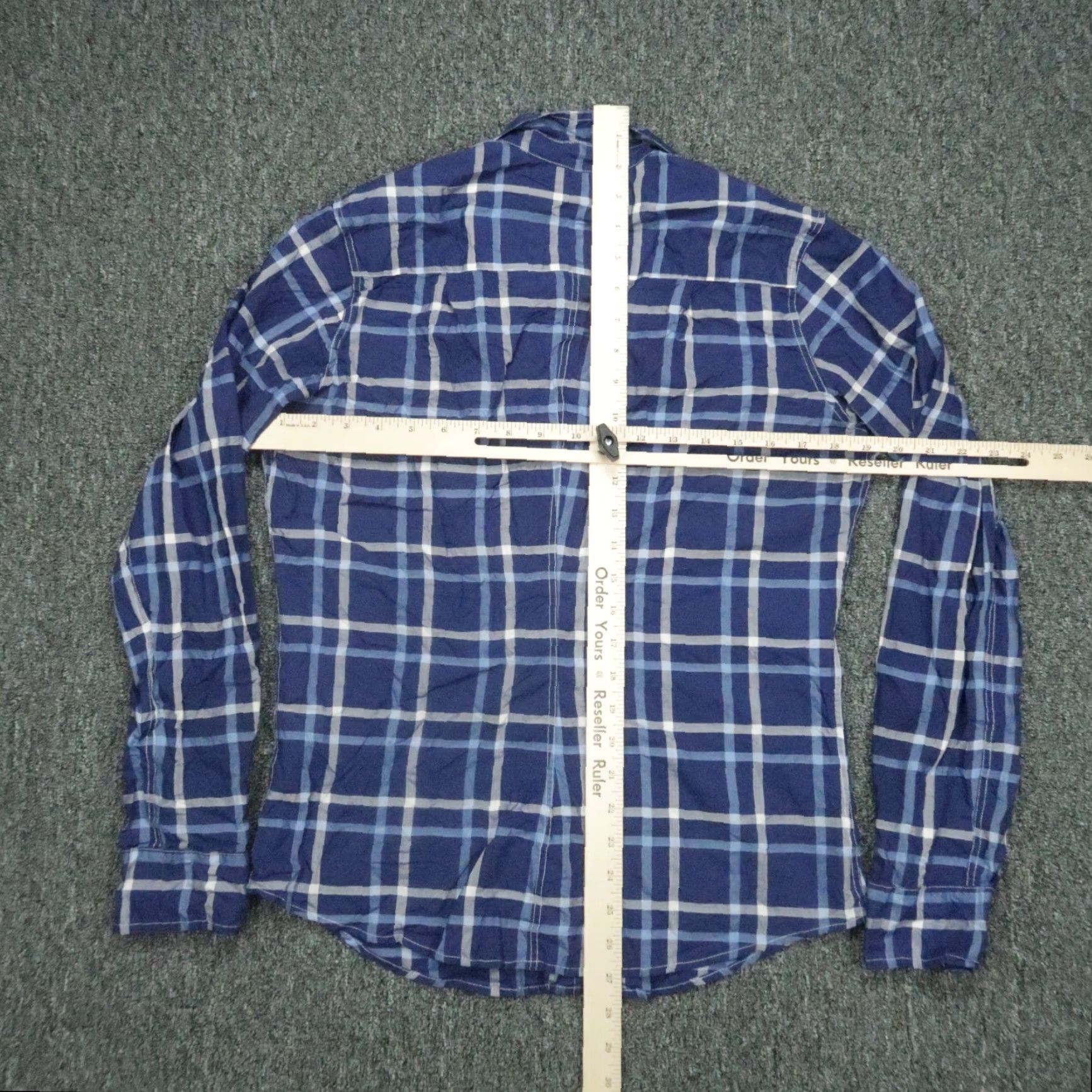 Frank & Eileen Frank & Eileen Shirt Womens Medium Blue Plaid Button-Up Long Sleeve Casual Shirt Womens M Blue Plaid Button-Up Size M / US 6-8 / IT 42-44 - 5 Thumbnail