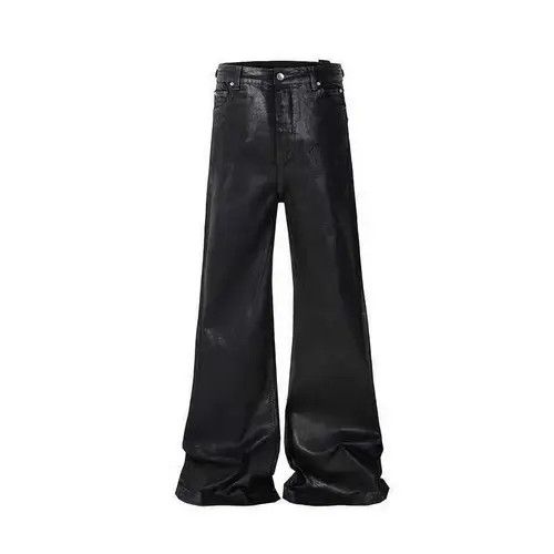 Japanese Brand × Vintage Street Vintage Rock Brushed Wax Coated Micro Flare Y2K Jeans Size US 34 / EU 50 - 1 Thumbnail