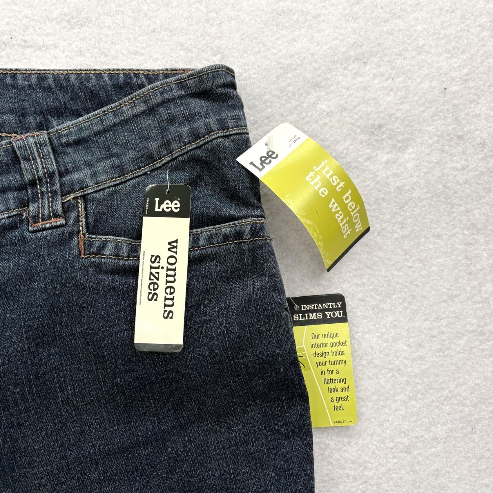 Lee Lee Bootcut Jeans Womens 20W Blue Medium Wash High Rise Stretch NWT Size 42" / US 20 - 3 Thumbnail