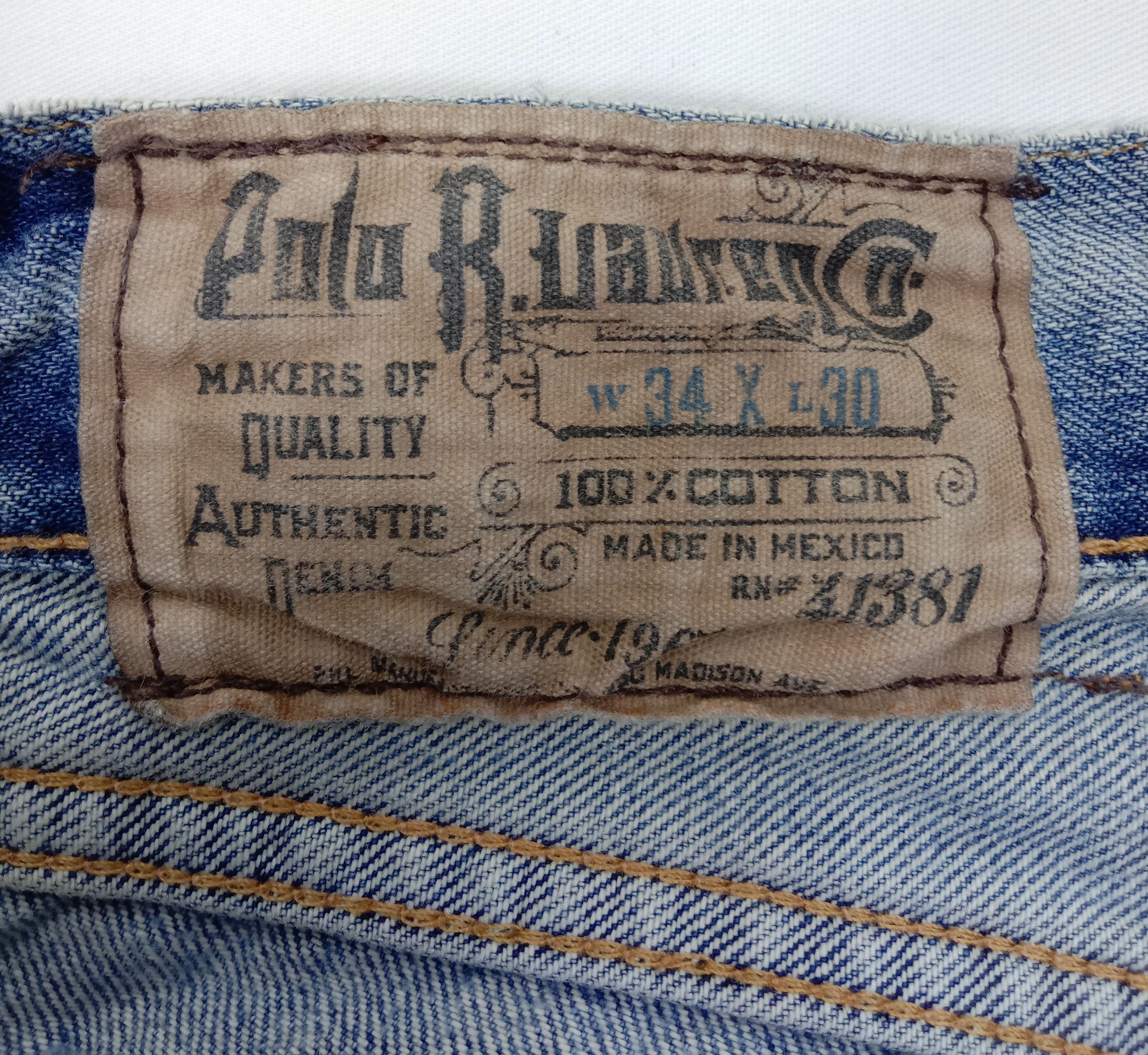 Polo Ralph Lauren Vintage Polo Ralph Lauren Light Wash Distressed Jeans Size US 34 / EU 50 - 13 Thumbnail
