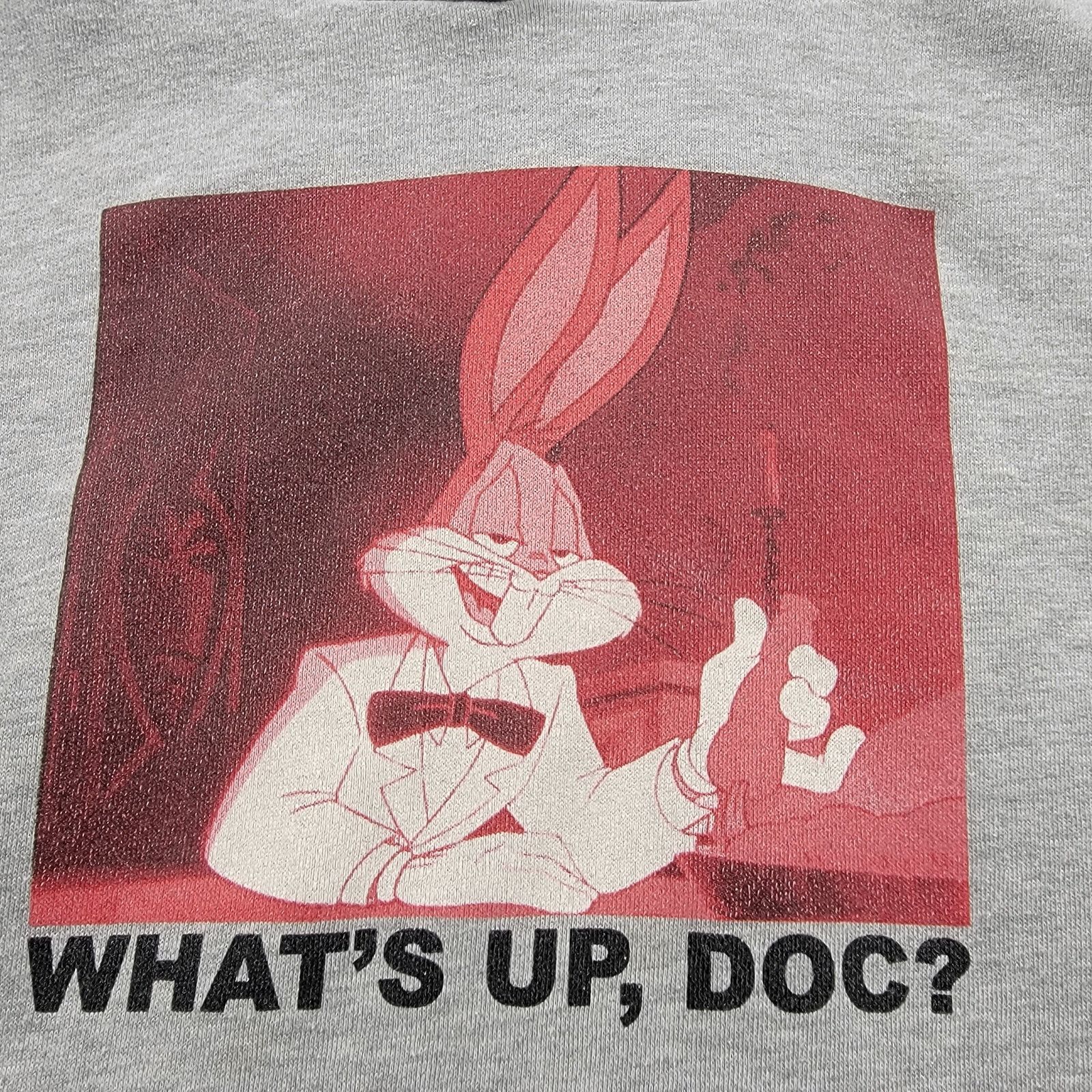 Warner Bros Looney Tunes Bugs Bunny Taz Hoodie Gray Mens M Used Graphic Size US M / EU 48-50 / 2 - 9 Thumbnail
