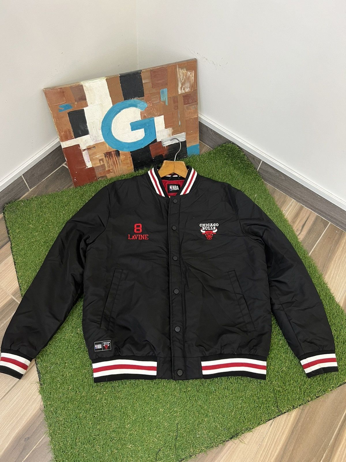 NBA × Vintage Vintage NBA Chicago Bulls Bomber Jacket Size L / US 10 / IT 46 - 1 Thumbnail